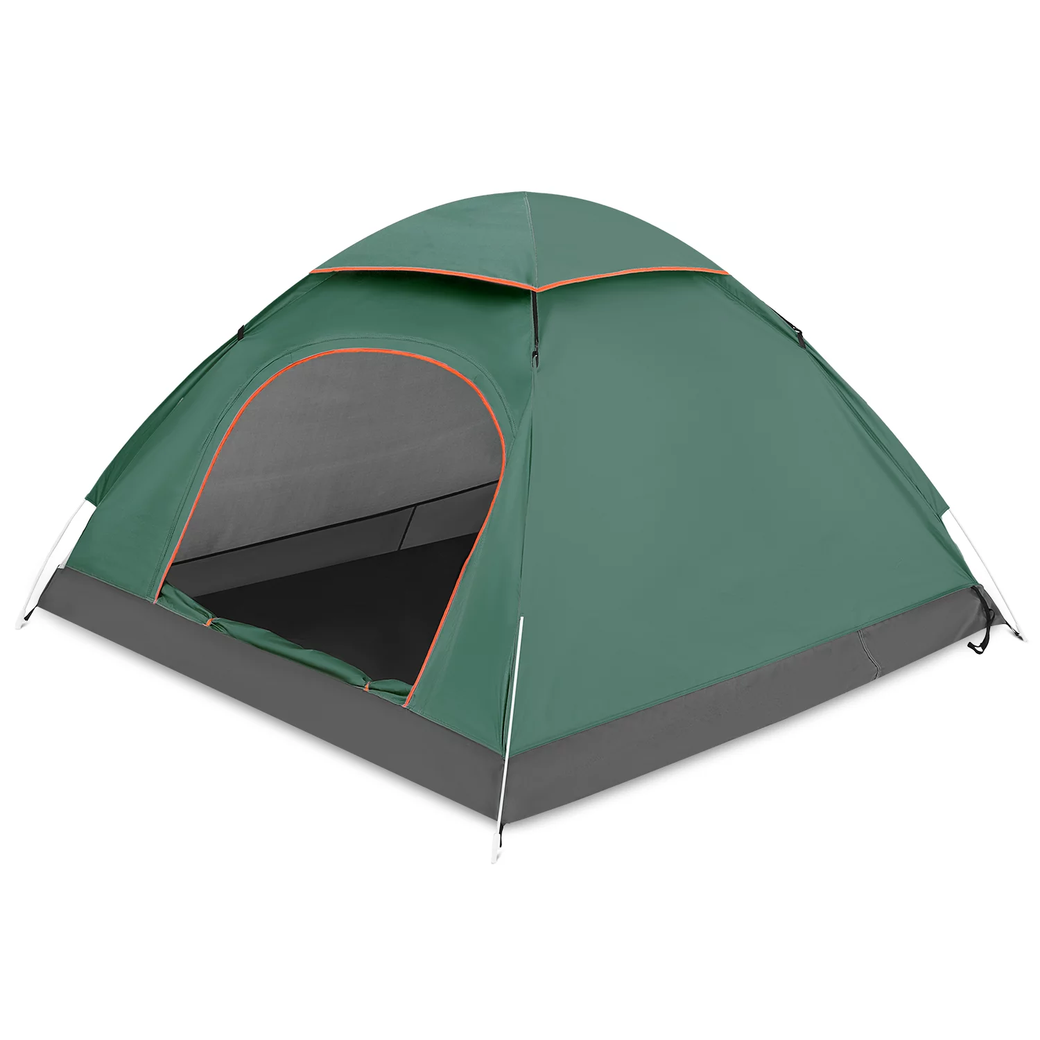 Magshion Instant Automatic Pop Up Camping Tent, Waterproof UV Protection Dome Tent with Rain Fly and Carry Bag for Outdoor Traveling, Green/Orange - Womvr