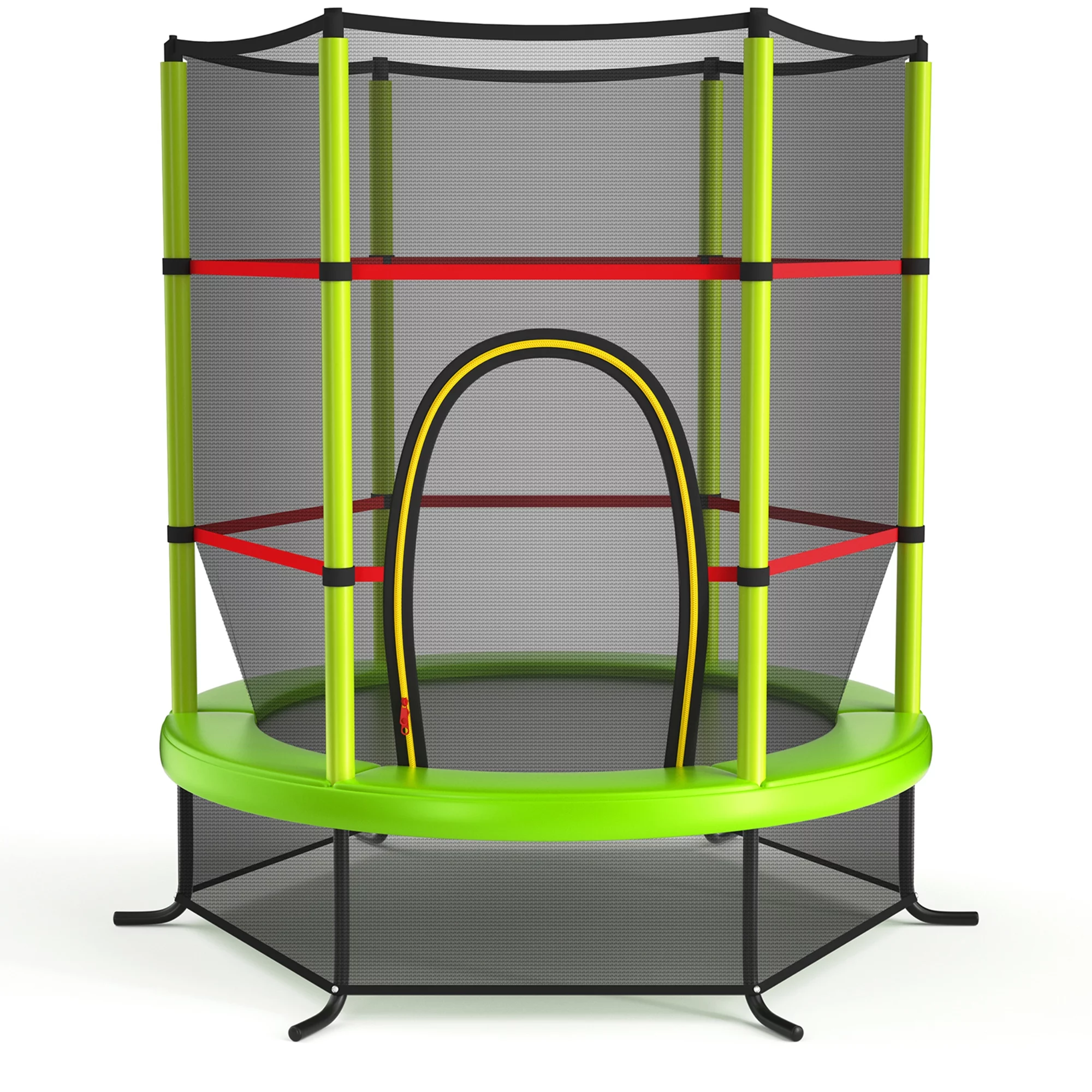 Gymax 55'' Recreational Trampoline for Kids Toddler Trampoline w/ Enclosure Net Navy - Womvr