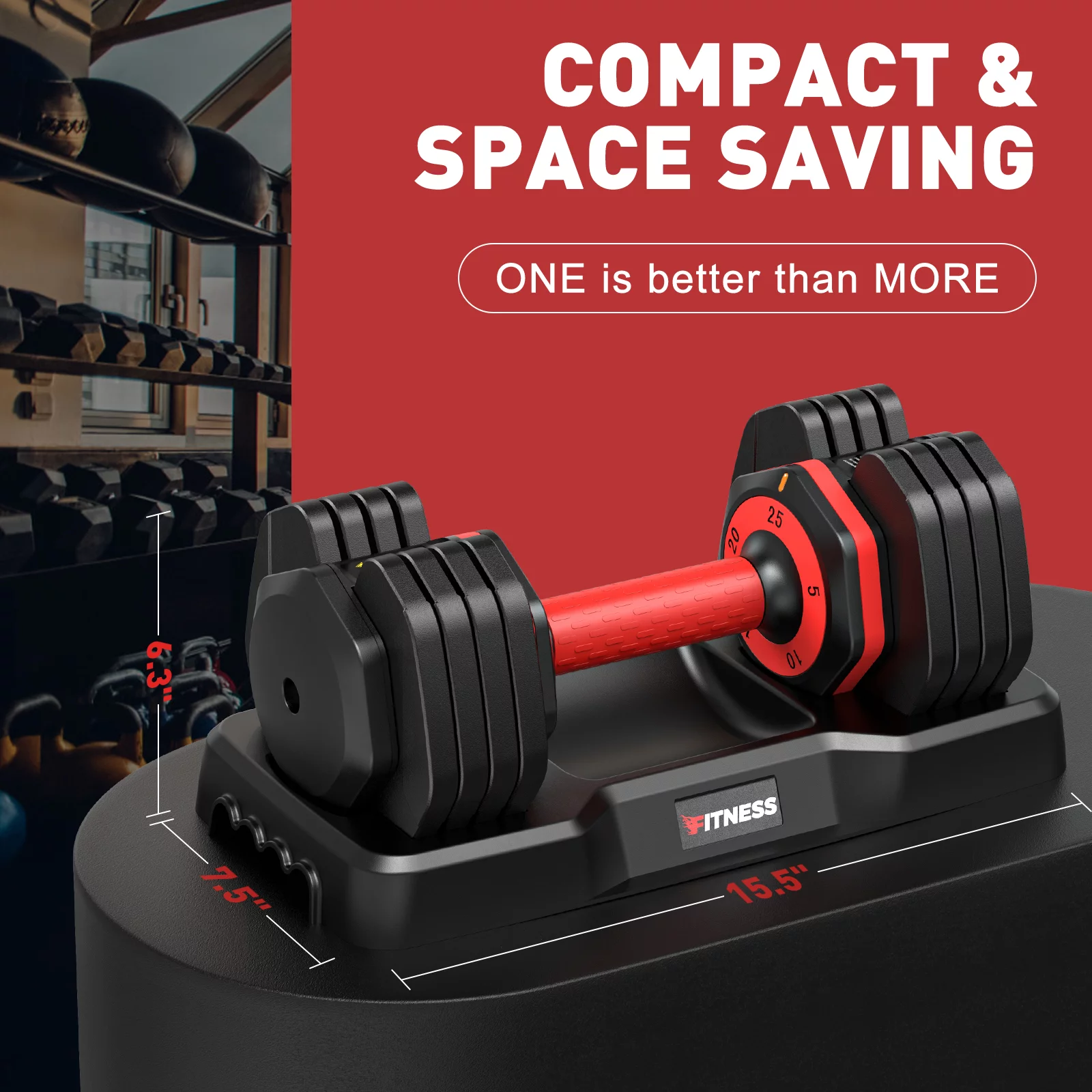 GIKPAL 110lb(505lb*2) Adjustable Dumbbells, 5-50lbs Dumbells Adjustable Free Weights Plates with Tray for Workout Strength Training Fitness Women / Men,Pair, Black - Womvr