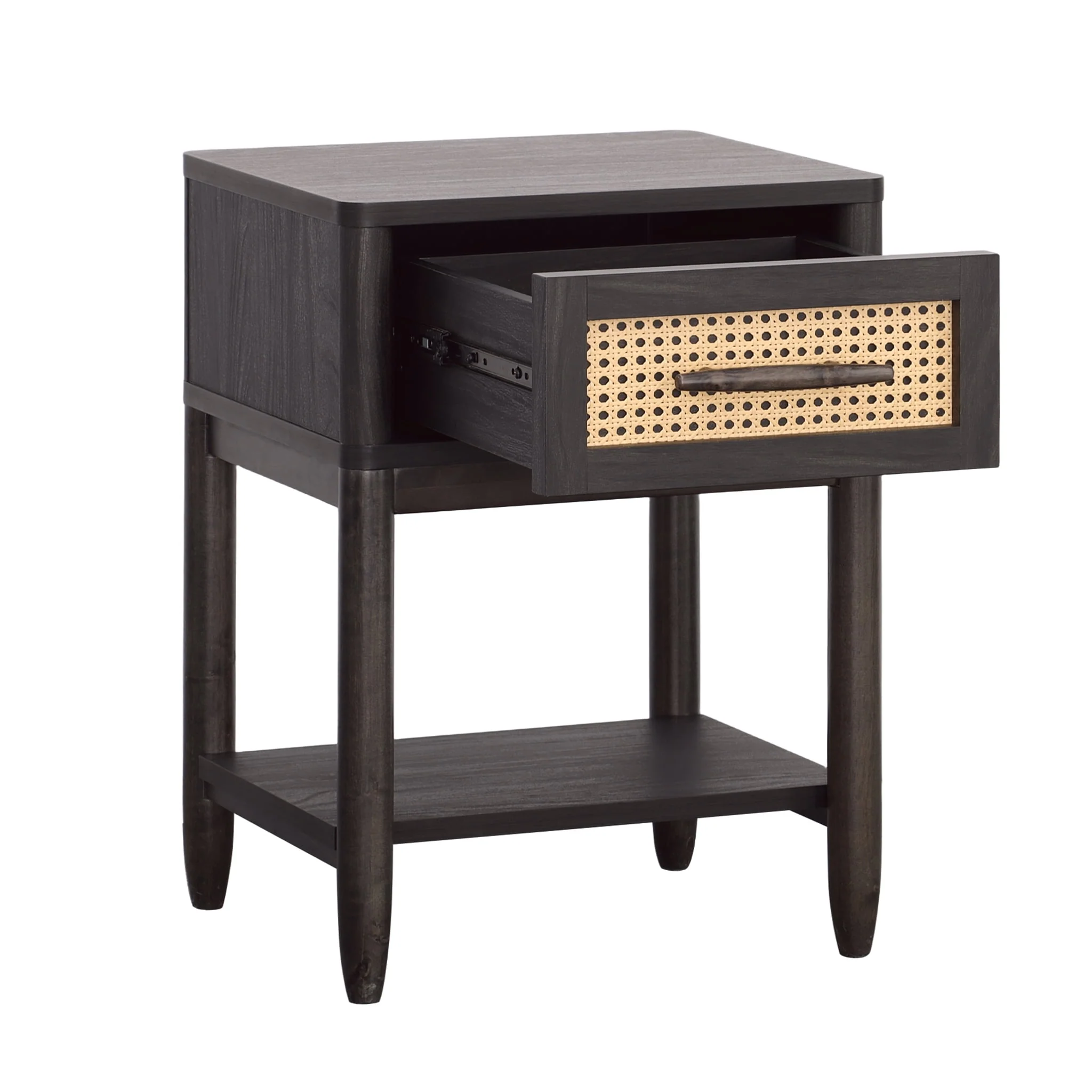 Better Homes & Gardens Springwood Caning Nightstand, Light Honey Finish - Womvr