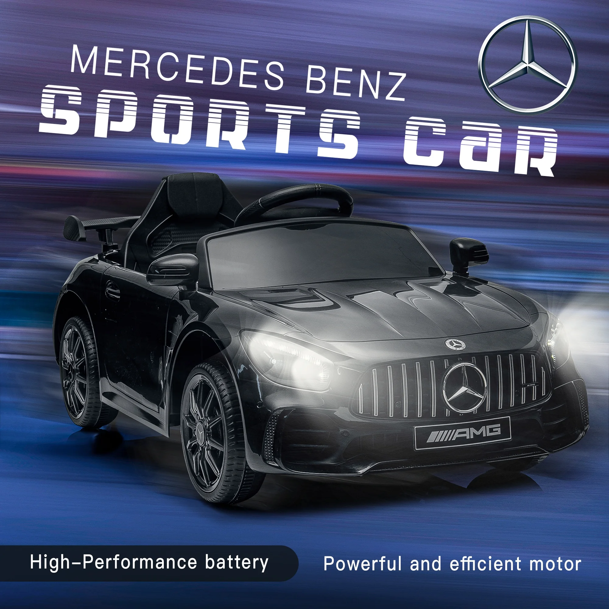 Veryke 12V Kids Ride On Car, Dual Drive Battery Toy Cars with Remote Control & LED Lights - Red - Womvr