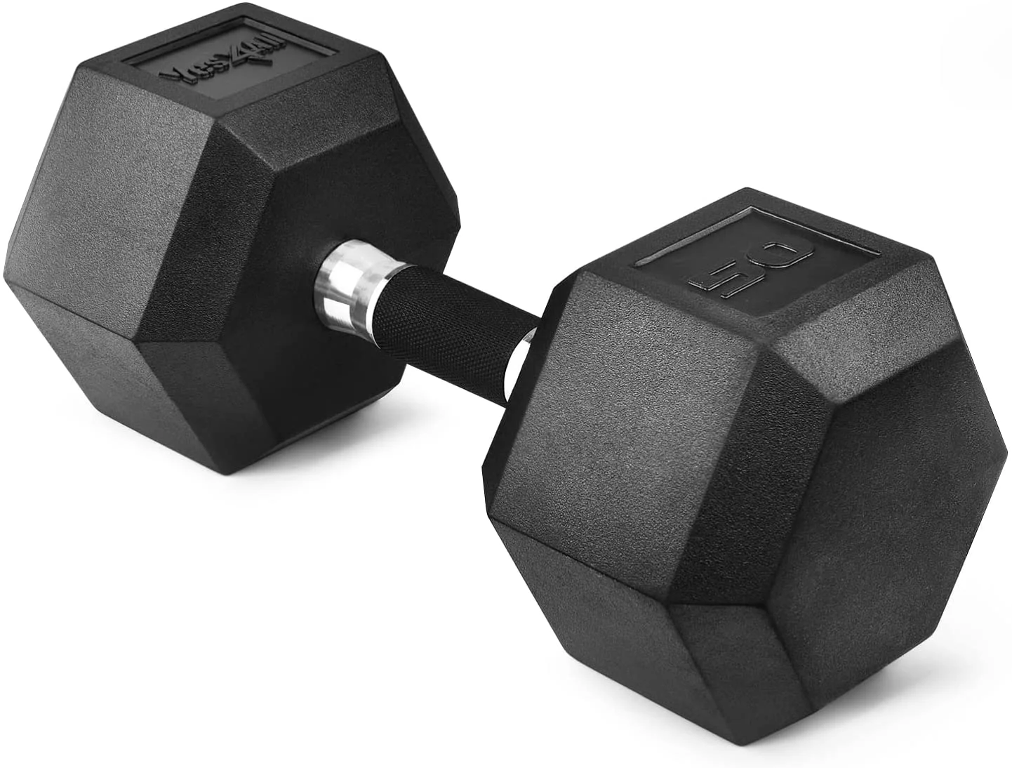 Yes4All 50 lbs Hex Rubber Grip Dumbbell Weight Set, Single - Womvr