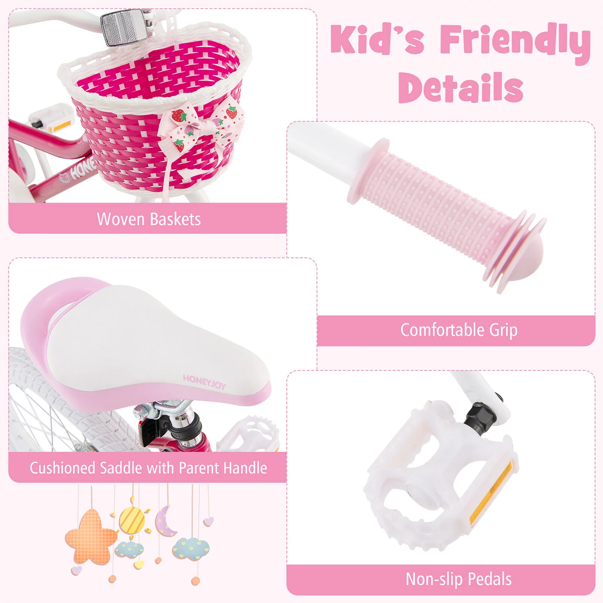 Gymax Kids Bicycle 18'' Toddler & Kids Bike w/Training Wheels for 6-8 Year Old Kids - Womvr