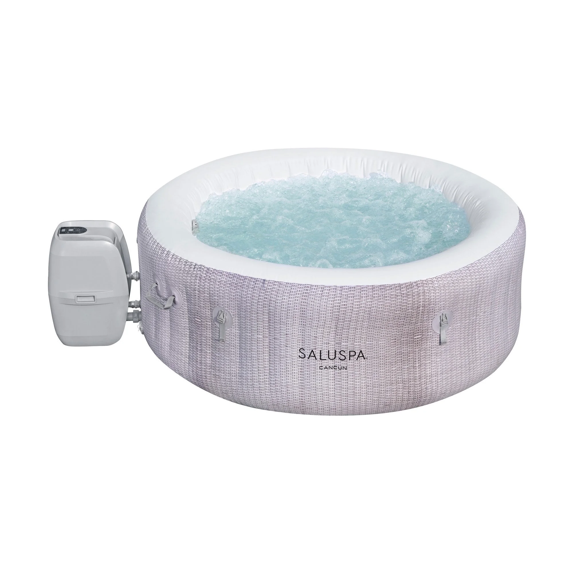 Bestway SaluSpa Cancun AirJet Inflatable Hot Tub with 120 Jets, Gray - Womvr