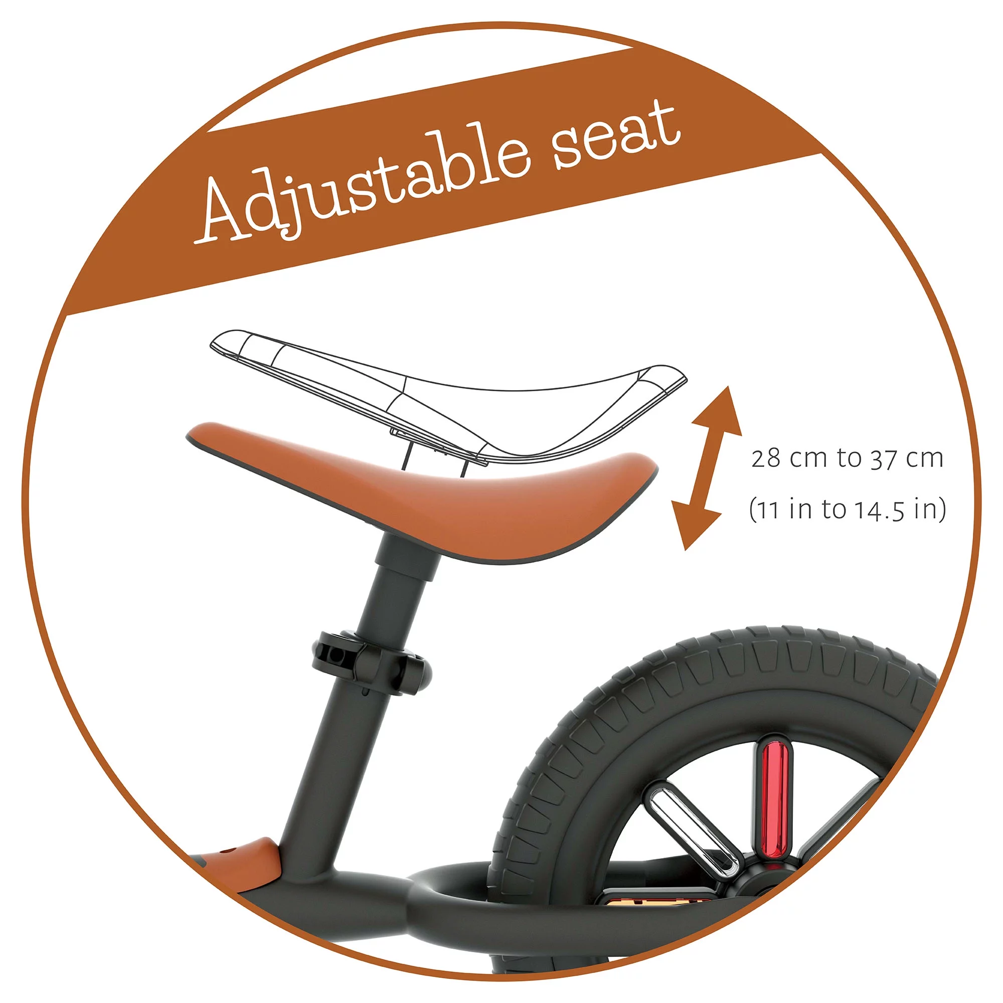 Chillafish Buzzi 10' Balance Bike for Kids 1.5 years and older, Lightweight Toddler Bike with Adjustable Seat - Womvr