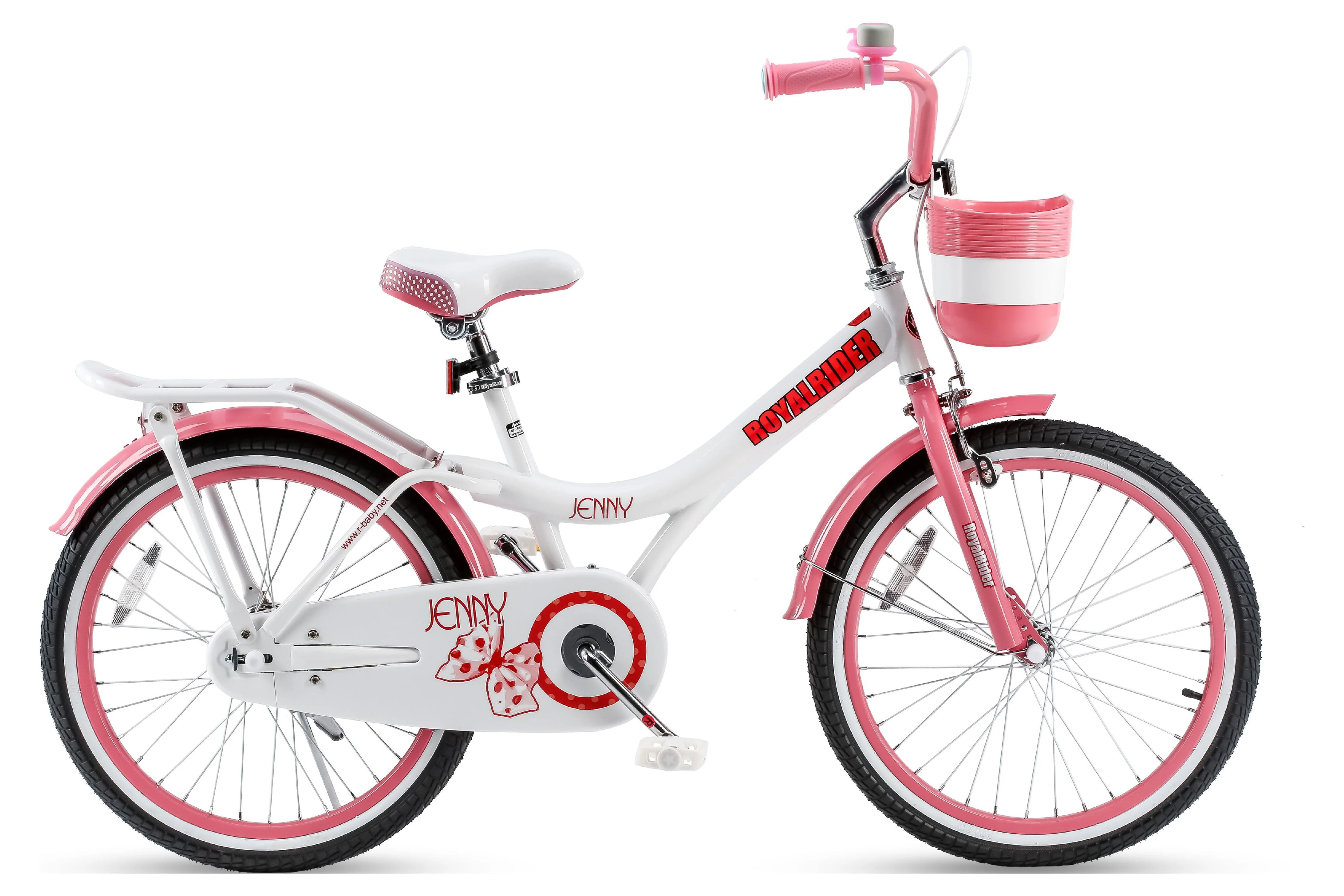 Royalbaby Jenny Princess 20 inch Girl's Bicycle, White & Pink - Womvr
