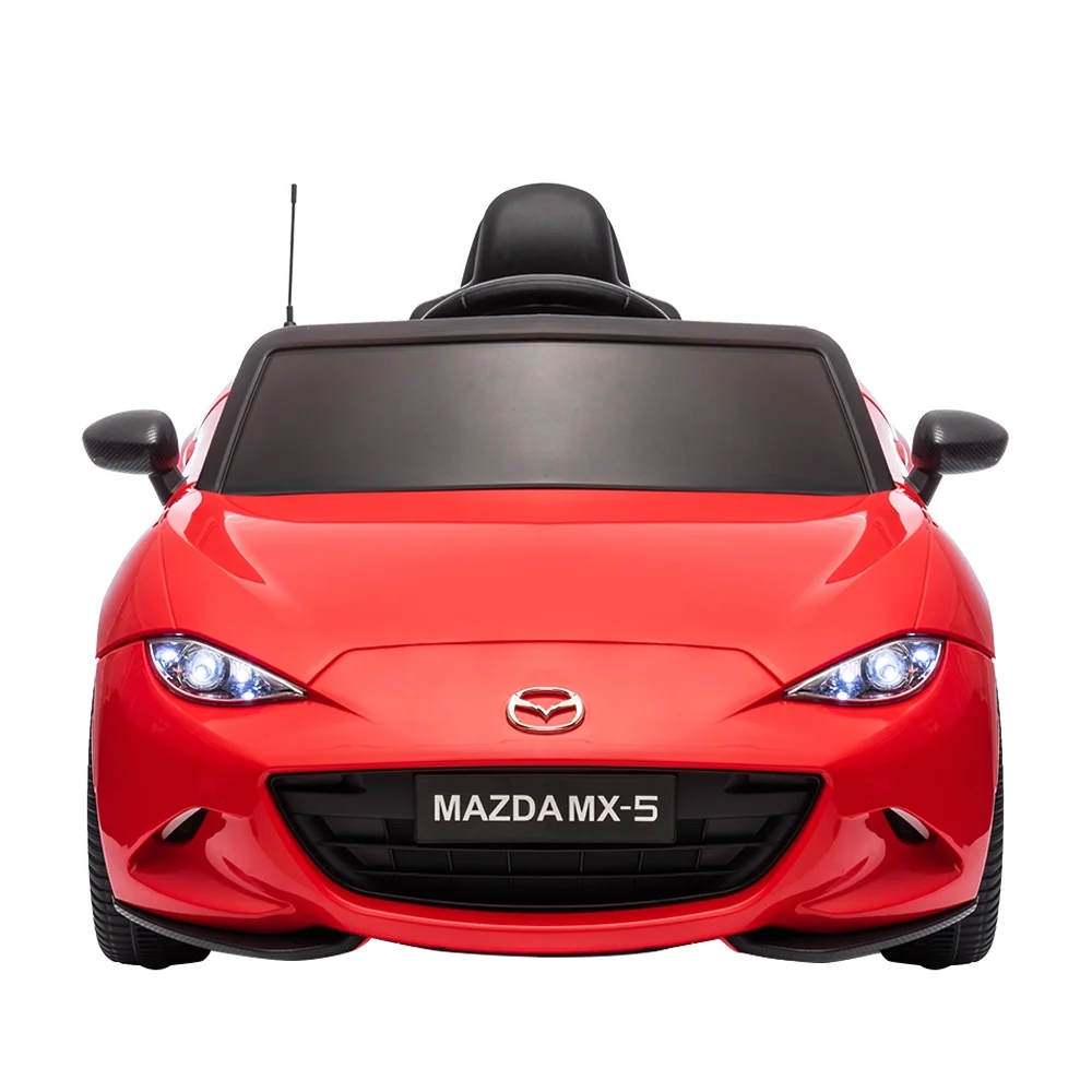 12V Ride On Powered Wheels Car Mazda Licensed MX-5 Electric Car for Kids w/ Parental Remote Control LED Lights Bluetooth Music - Womvr