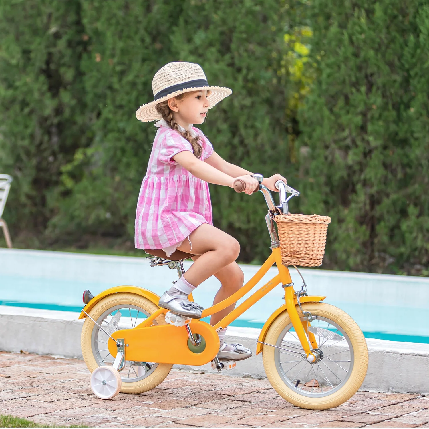 Glerc Little Molly 14 inch Kids Girls Bike for 3-5 Years Old Little Child,Yellow - Womvr