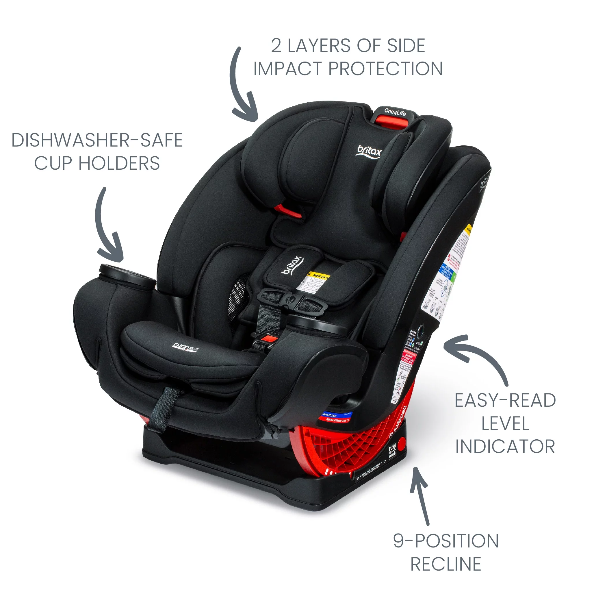 Britax One4Life ClickTight All-in-One Convertible Car Seat, Onyx - Womvr