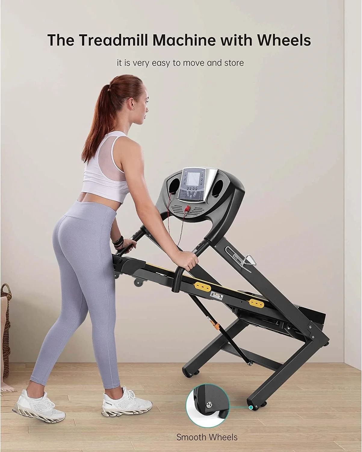 Treadmill with Incline Folding Treadmill with 12-Level Automatic Incline 2.5hp Power 8.5mhp Speed Running Machine 15 Preset Training Program Electric Treadmill for Home Use - Womvr