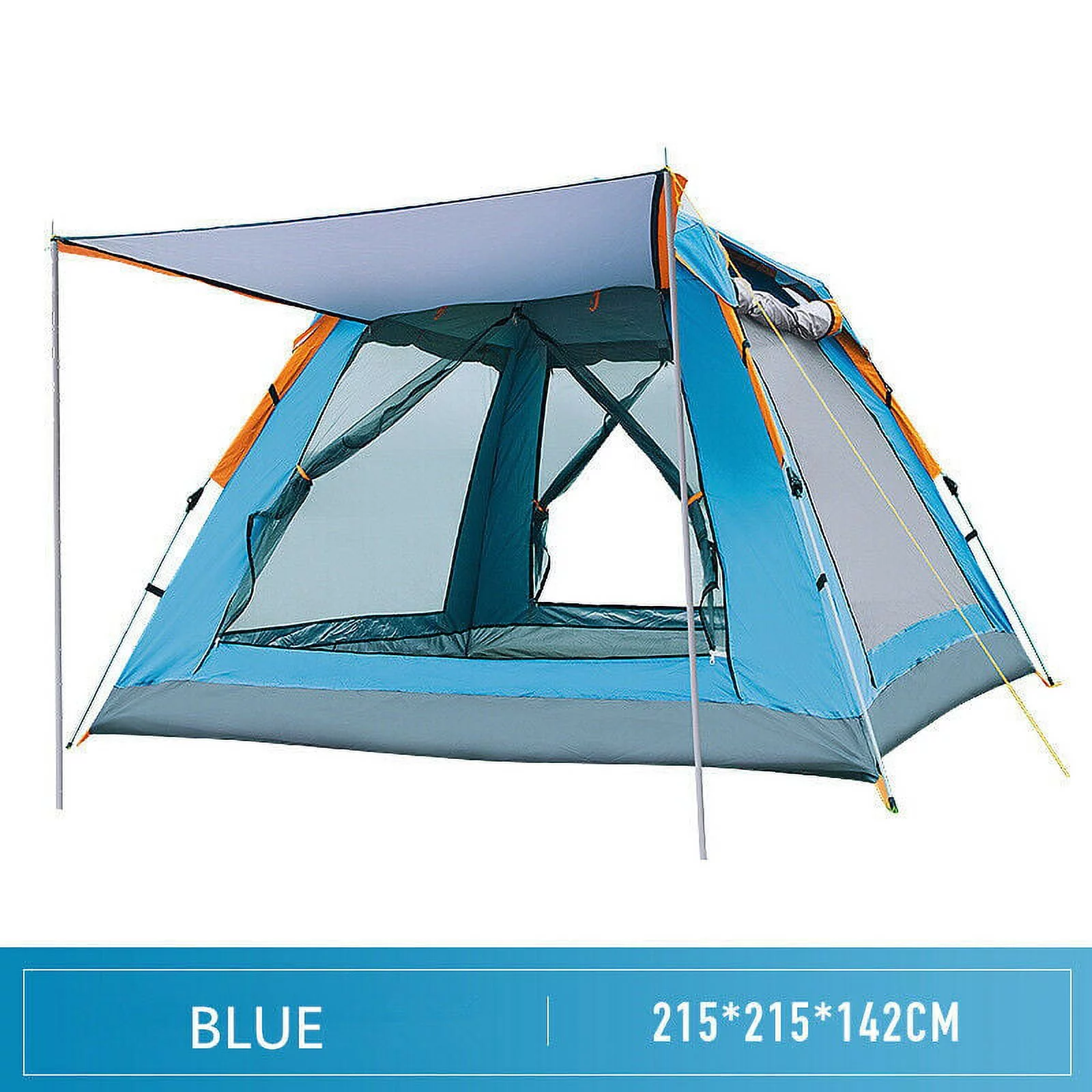 3-4 Person Tent Pop Up Outdoor Camping Auto Instant Open Family Tent Tourist Tent - Womvr