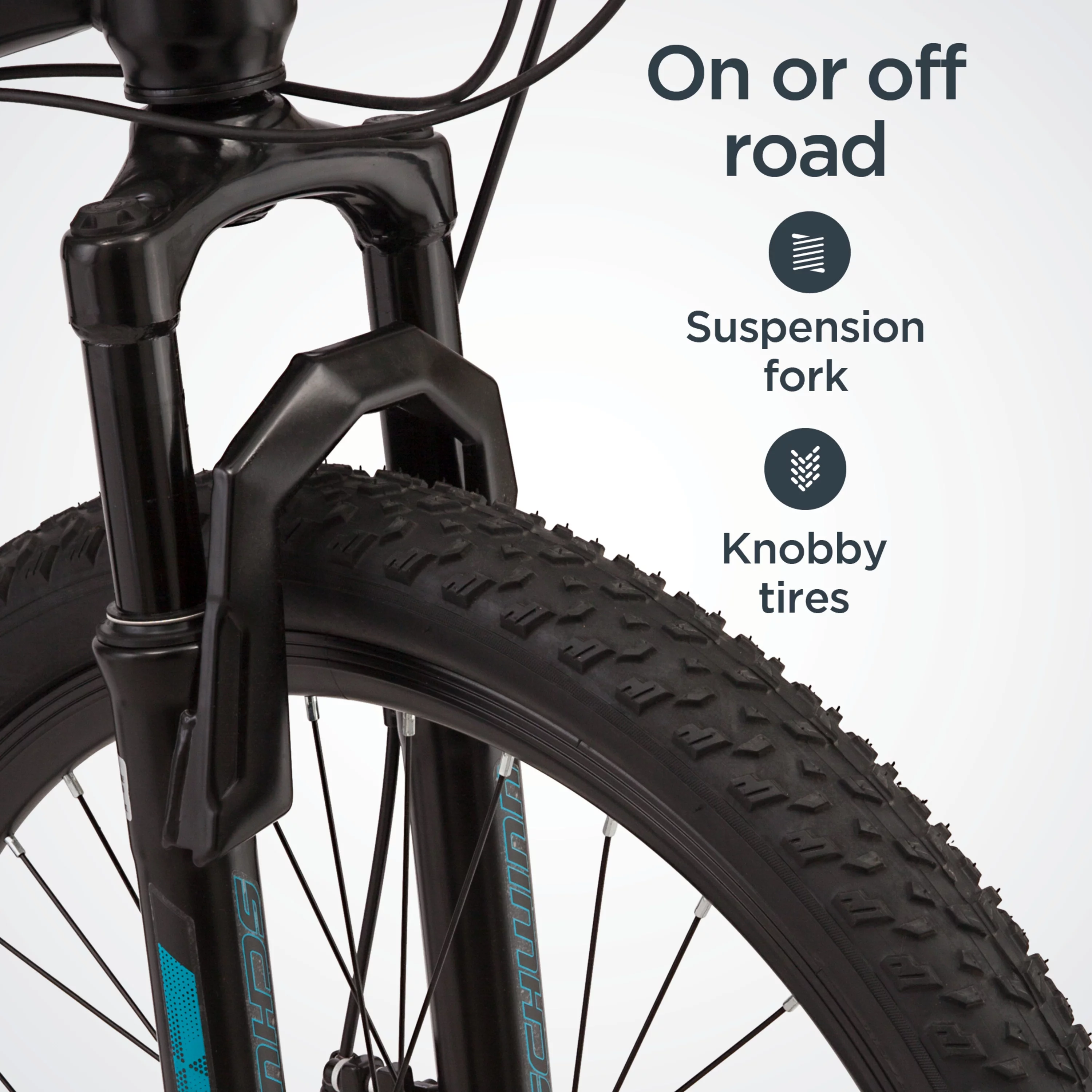 Schwinn Sidewinder Mountain Bike, 24-inch Wheels, 21 Speeds, Black / Teal - Womvr