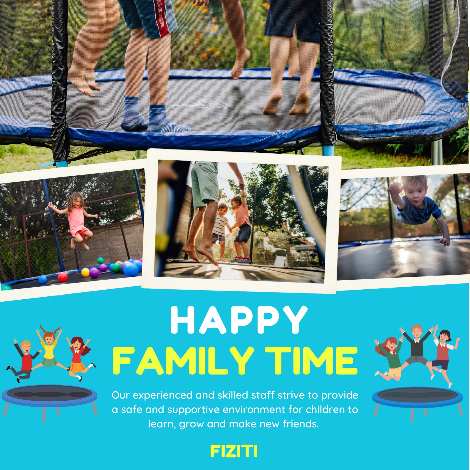 16FT Trampoline for 8-9 Kids Adults with Basketball Hoop, Ladder, Light, Sprinkler, Socks, Outdoor Heavy Duty Recreational Trampoline - Womvr
