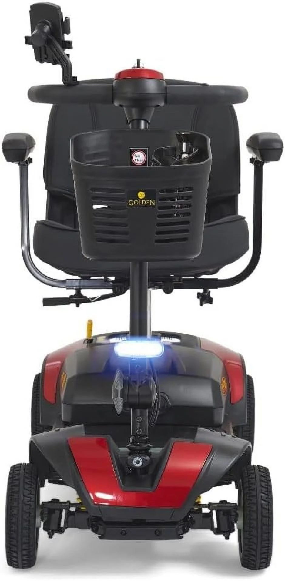 Golden Technologies Buzzaround XL 4-Wheel Compact Dissasembling Mobility Scooter - GB124A-STD Red - Womvr