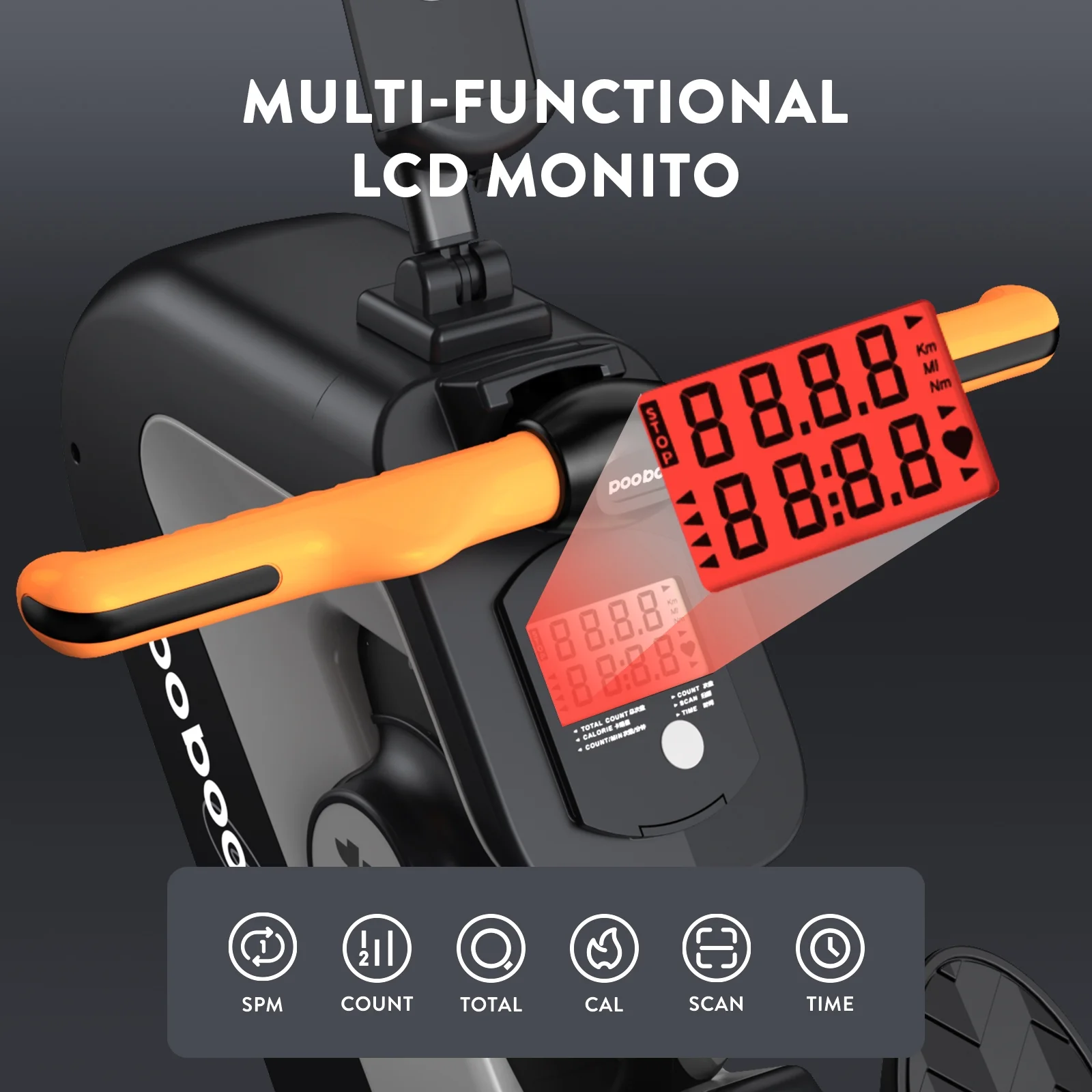 Pooboo Row Machine Magnetic Rowing Machine Indoor Foldable Rower with 8 Level Adjustable Quiet Magnetic Resistance, Ergonomic Seat & LCD Monitor Cardio Exercise Training Max Weight 350 lbs - Womvr