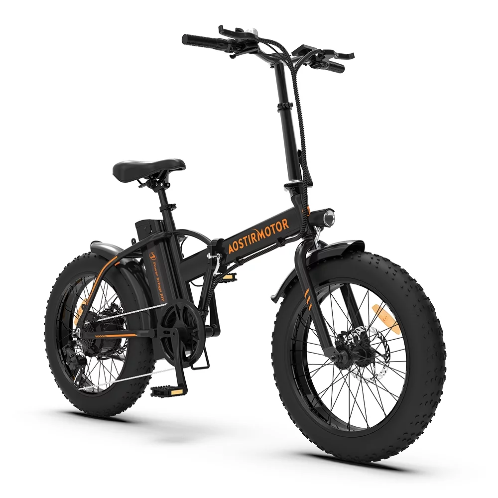 Folding Electric Bike 20x4 Inch Fat Tire Electric Bike with 500W Motor 36V 13AH Removable Lithium Battery,Ebike for Adults - Womvr