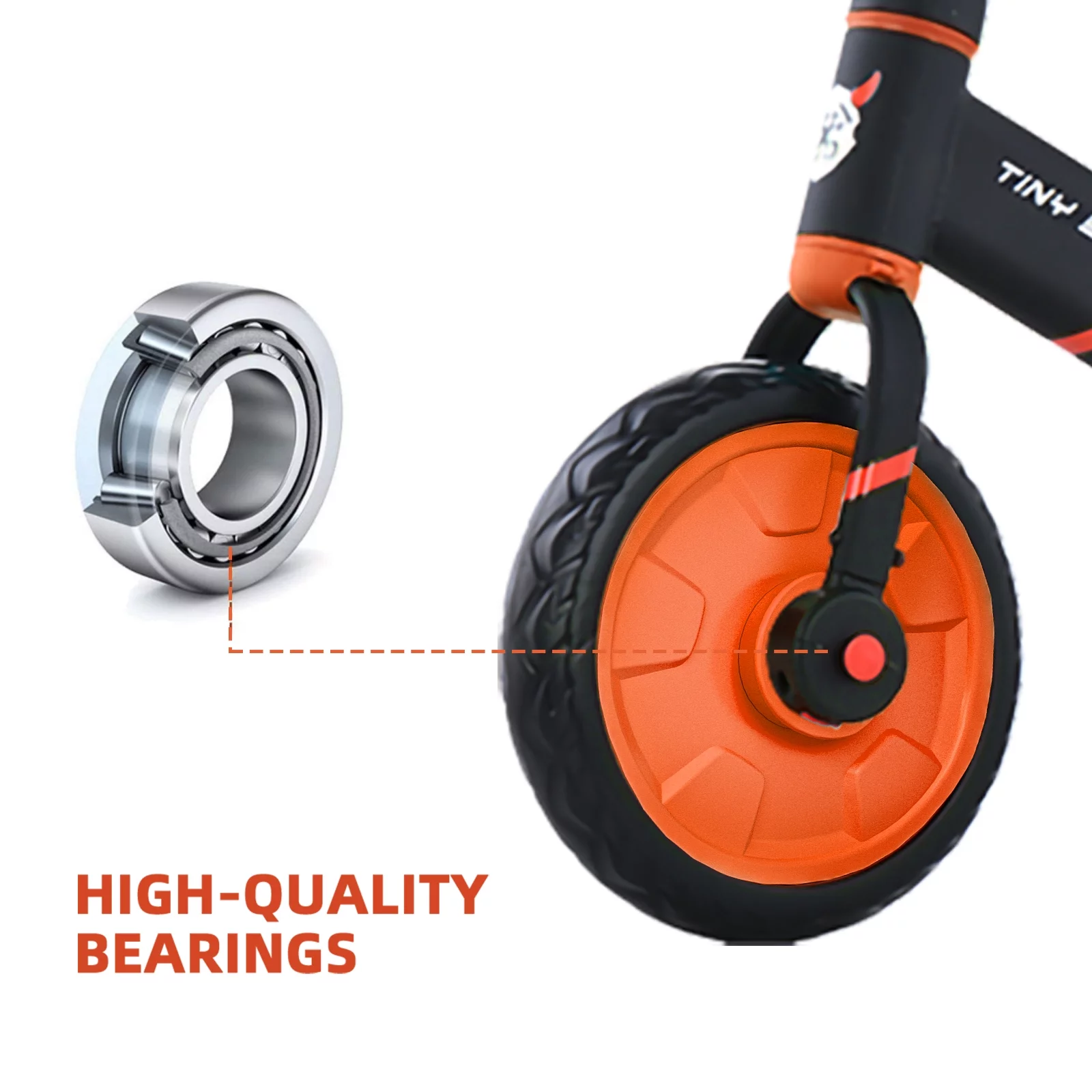 Ubravoo 4-in-1 Tiny Scout Balance Bike for Kids from 3 4 5 Years, Rear Double Rod,Blue - Womvr