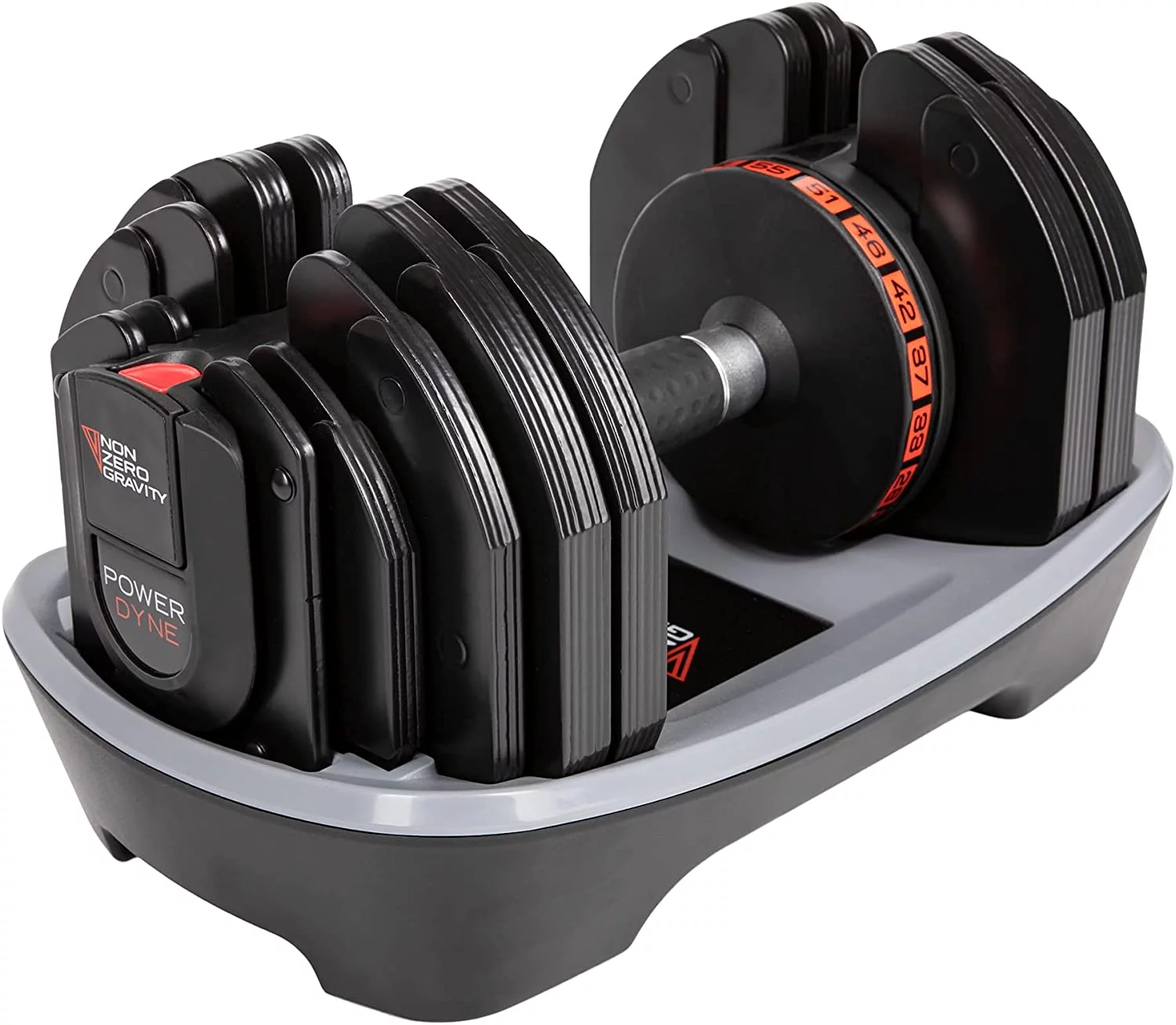 NZG PowerDyne 80lbs Adjustable Dumbbell Weight Set (Coal) - Womvr