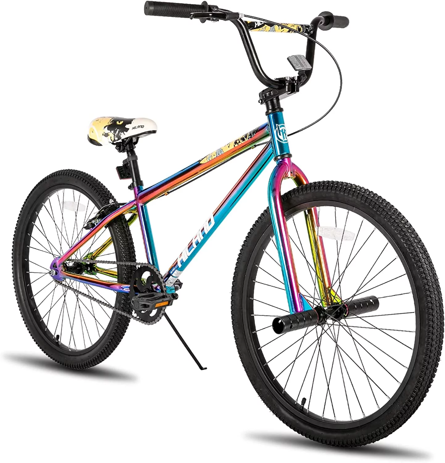 Hiland BMX BIKE 24 & 26 inch, Beginner-Level to Advanced Riders with 2 Pegs for Youth Teens Adults, Multiple Colors - Womvr