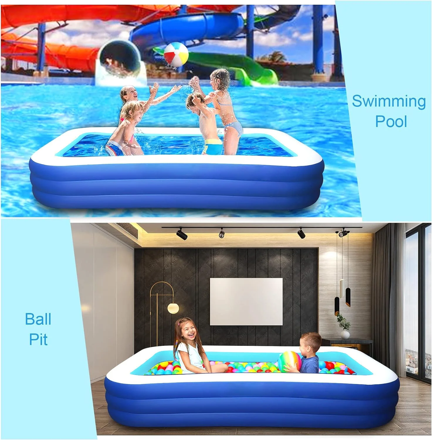 BN-LINK Inflatable Pool for Kids and Adults, 118