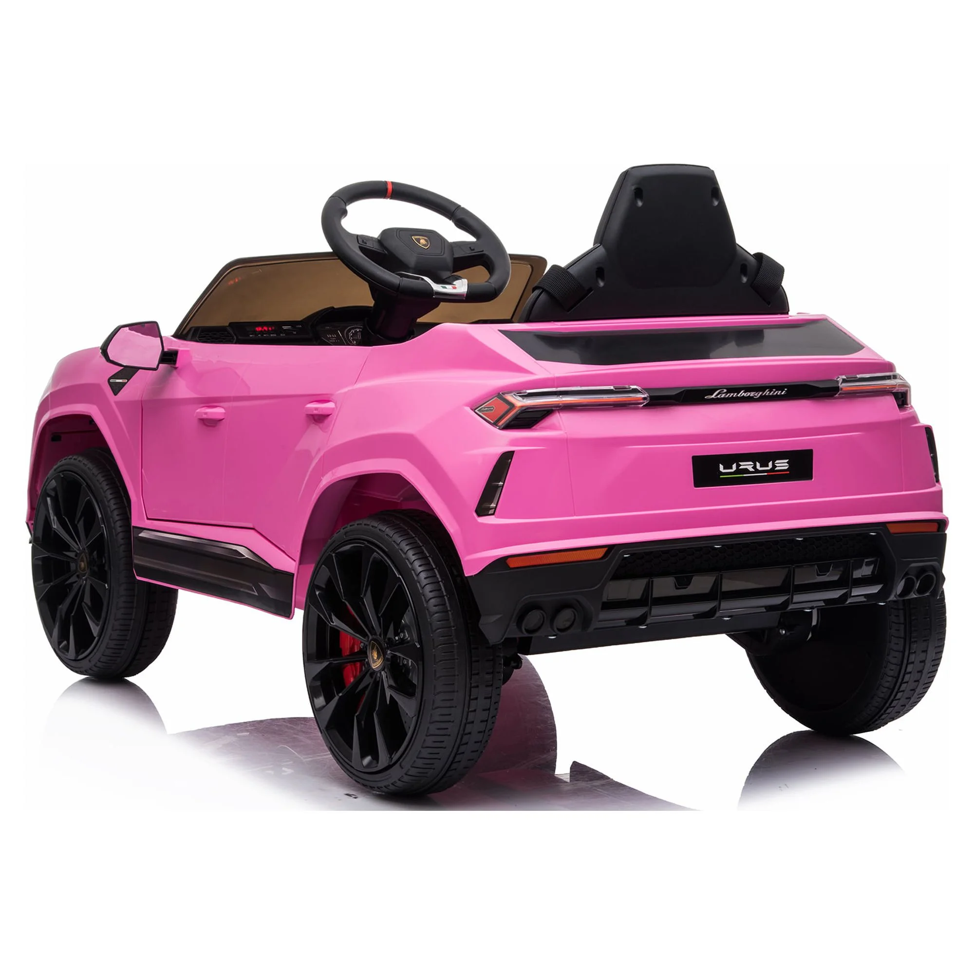 Seizeen 12V Kids Ride On Cars Battery Powered, Lamborghini Ride on Toy w/ Remote Control, 3 Speeds, Music Player, Ride On Cars for Kids As Best Gift for Girls Boys, Pink - Womvr