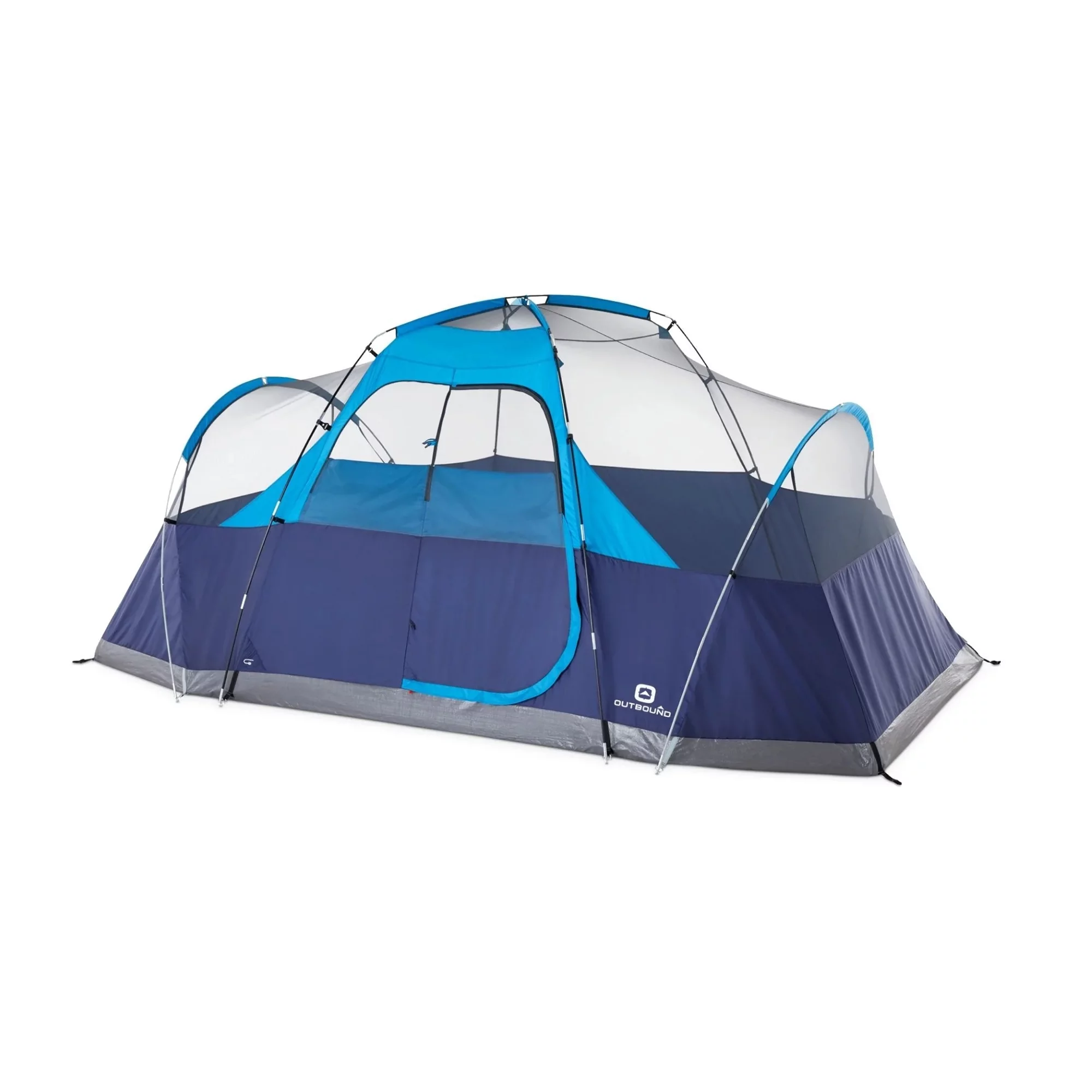 Outbound 8 Person 3 Season Easy Up Dome Tent with Room Divider & Rainfly - Womvr