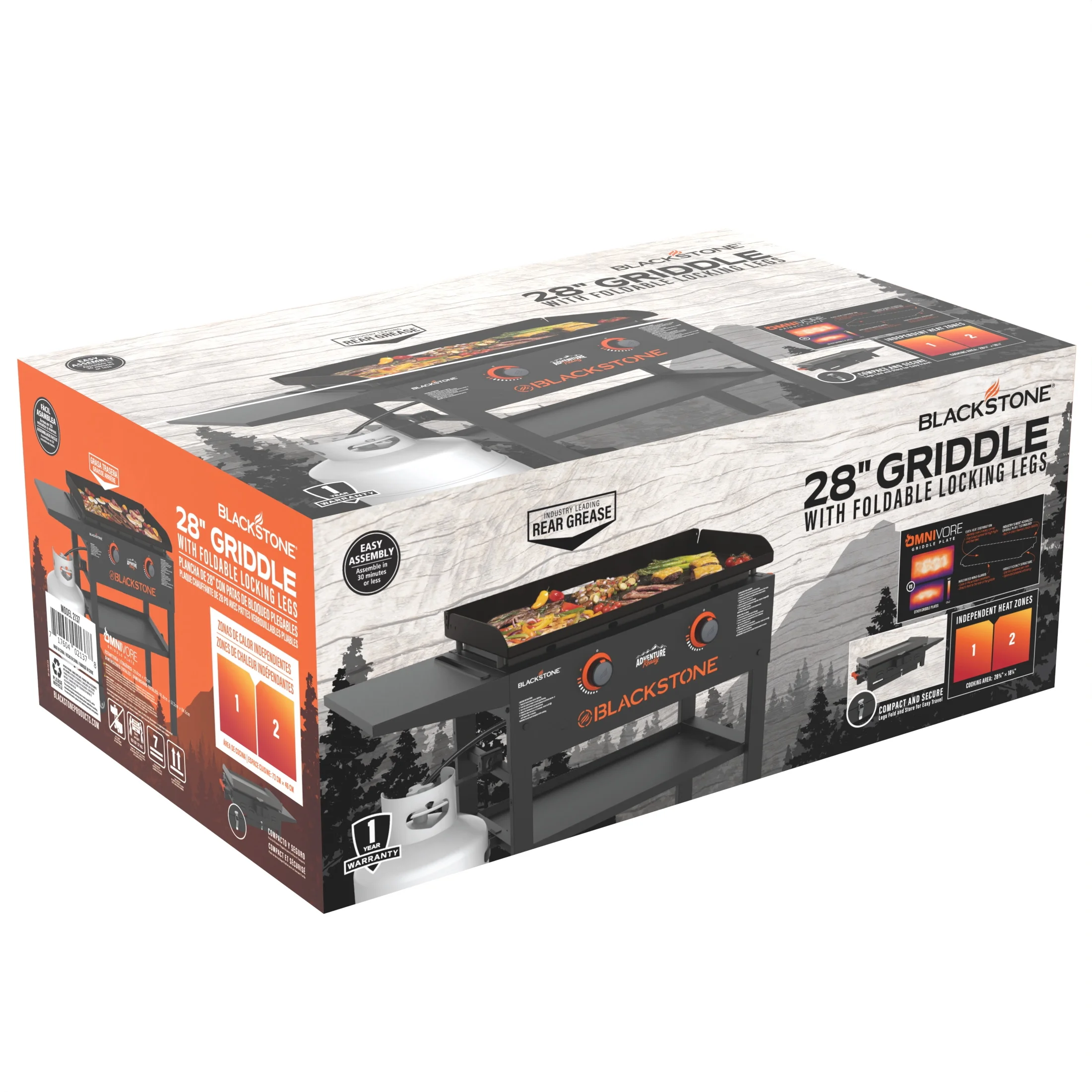 Blackstone Adventure Ready 2-Burner 28” Propane Griddle with Omnivore Griddle Plate - Womvr