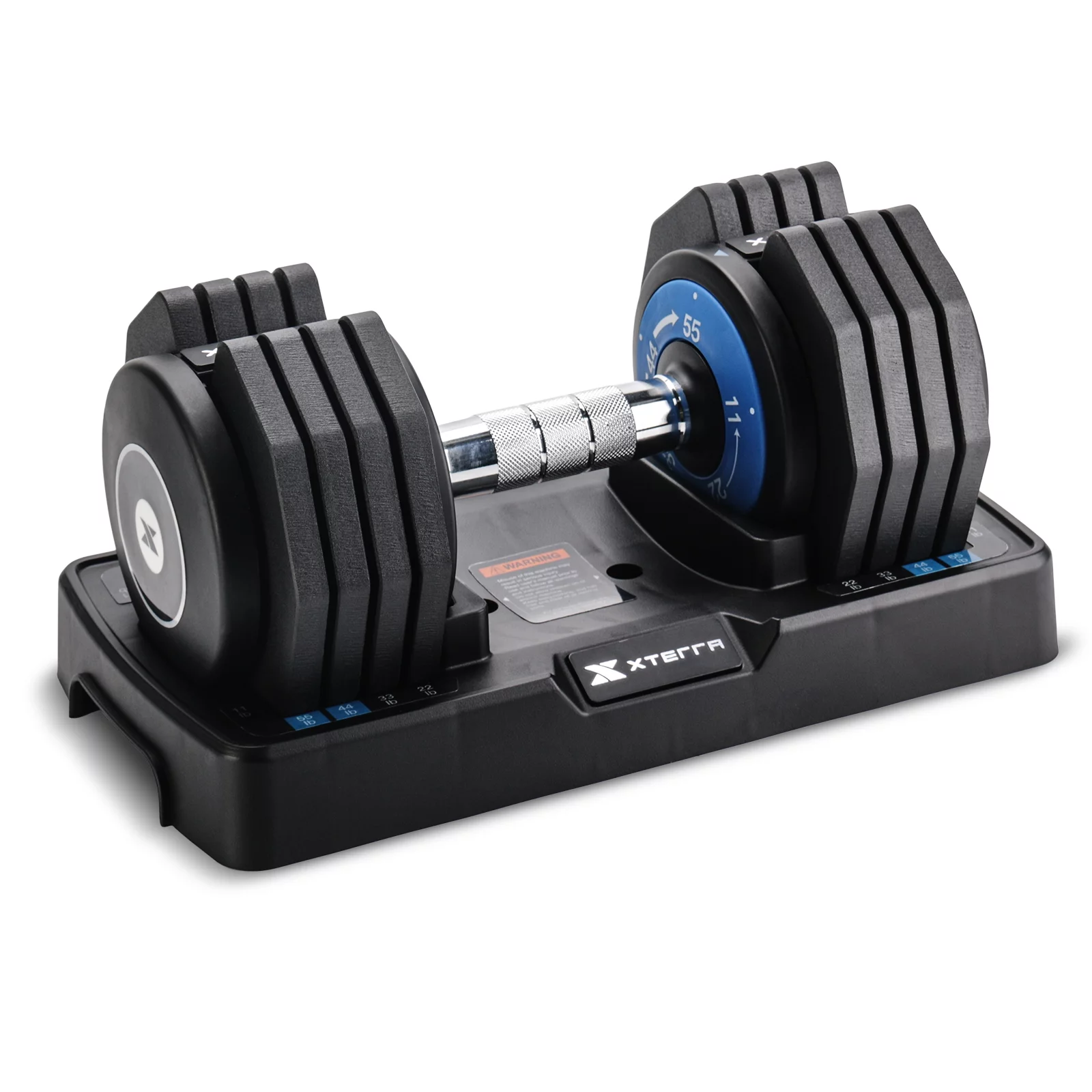XTERRA Fitness Adjustable Dumbbell (Single) for Exercise and Weight Training �� 11, 22, 33, 44, 55 pounds - Womvr