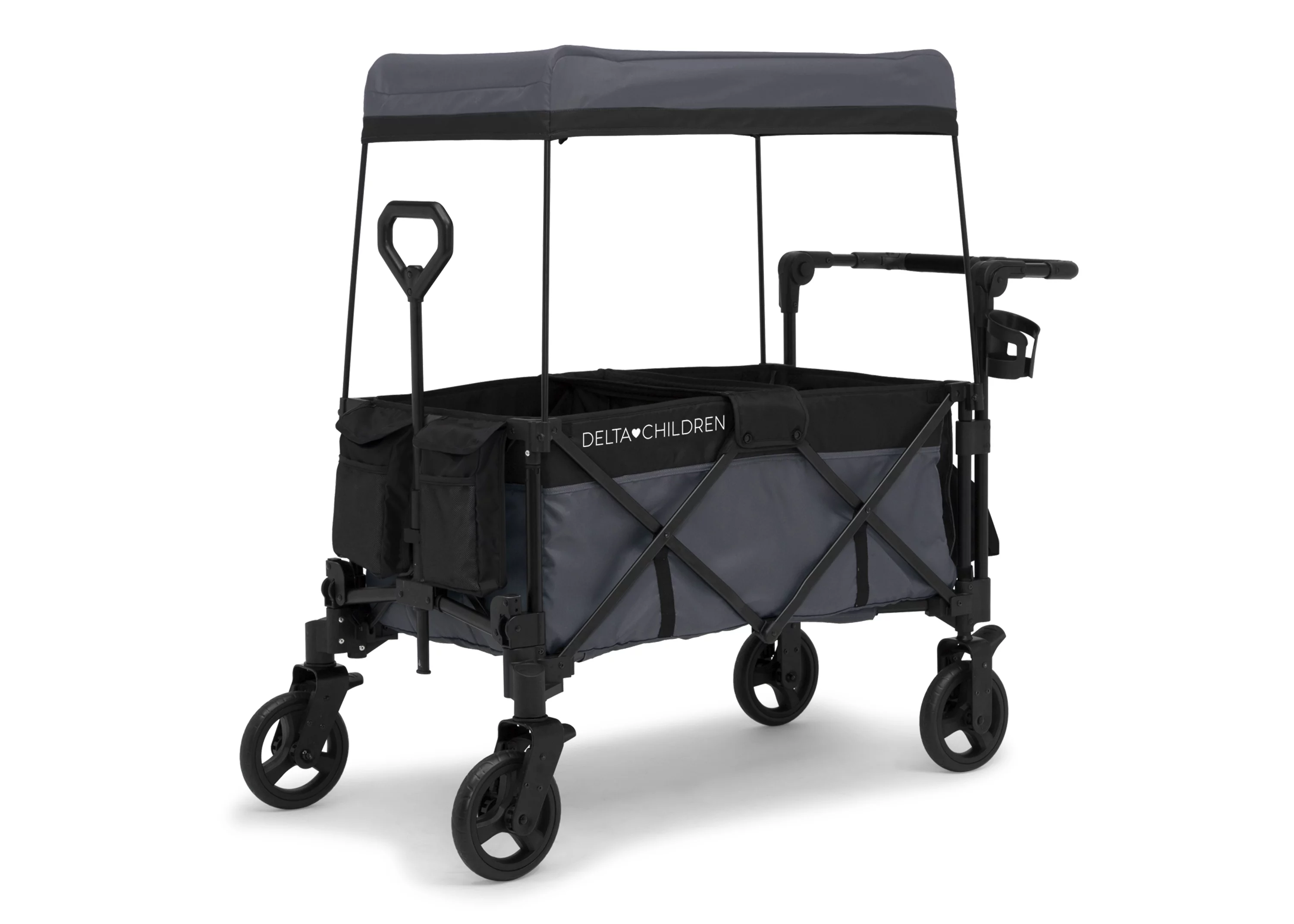 Delta Children Adventure Stroller Wagon, Grey/Black - Womvr