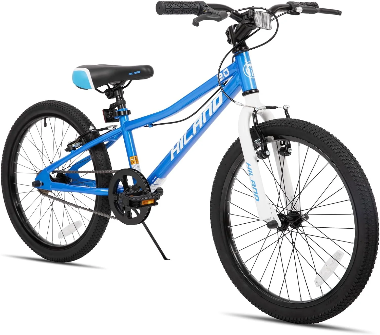 Hiland 20 inch Kids Mountain Bike for Girls Boys with Dual Handbrakes Kickstand, Pink - Womvr