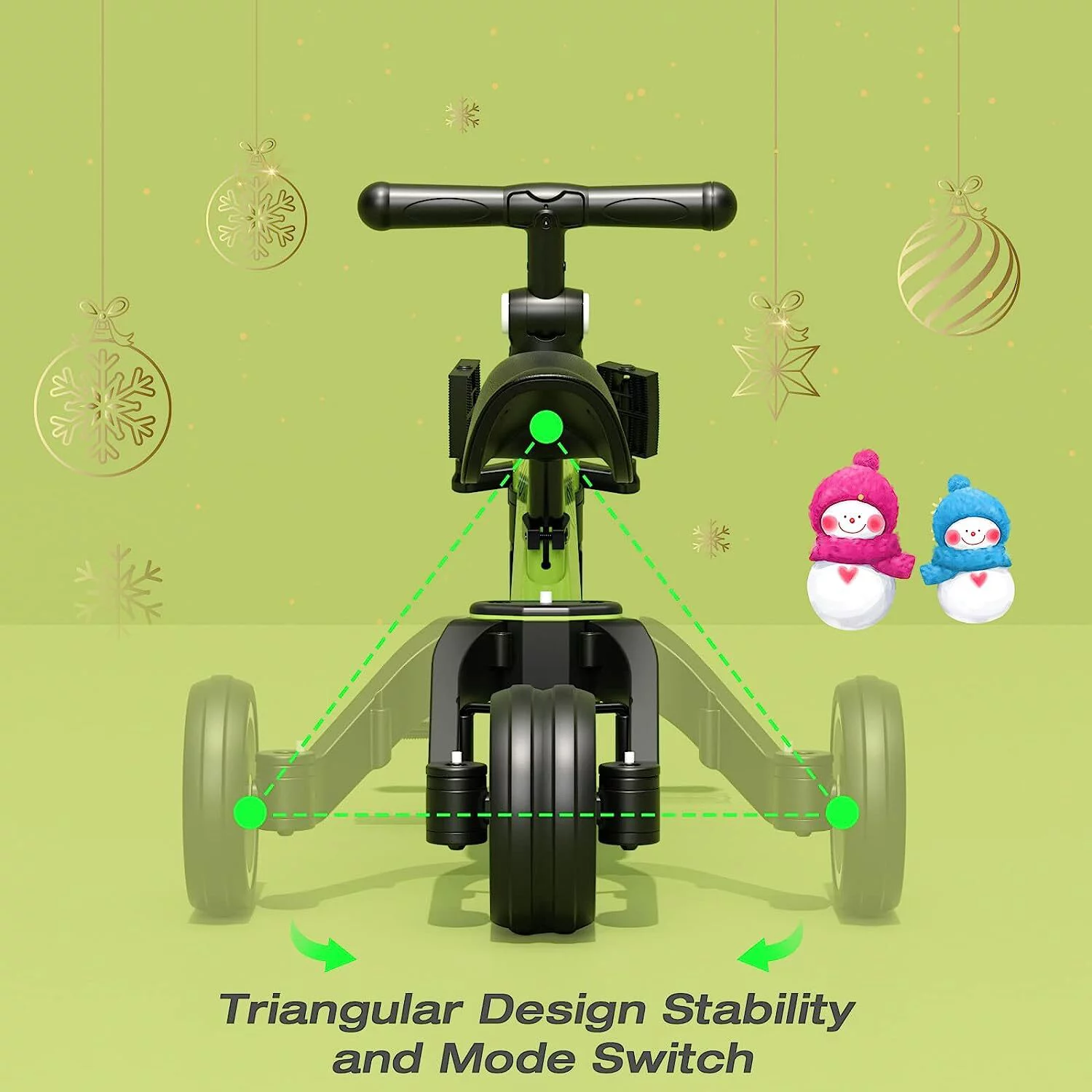 XJD 7 in 1 Toddler Tricycle with Push Handle,Toddler Bike for 1-3 Years Old Boy Girl, Toddler Push Tricycle, Baby Bike Balance Bike with Adjustable Seat Height and Removable Pedal - Womvr