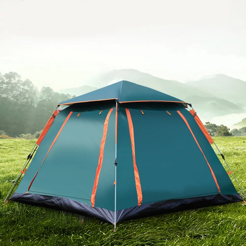 axGear Camping Tent Waterproof Windproof Dome Hiking Tent 5 People Family Easy Setup - Womvr
