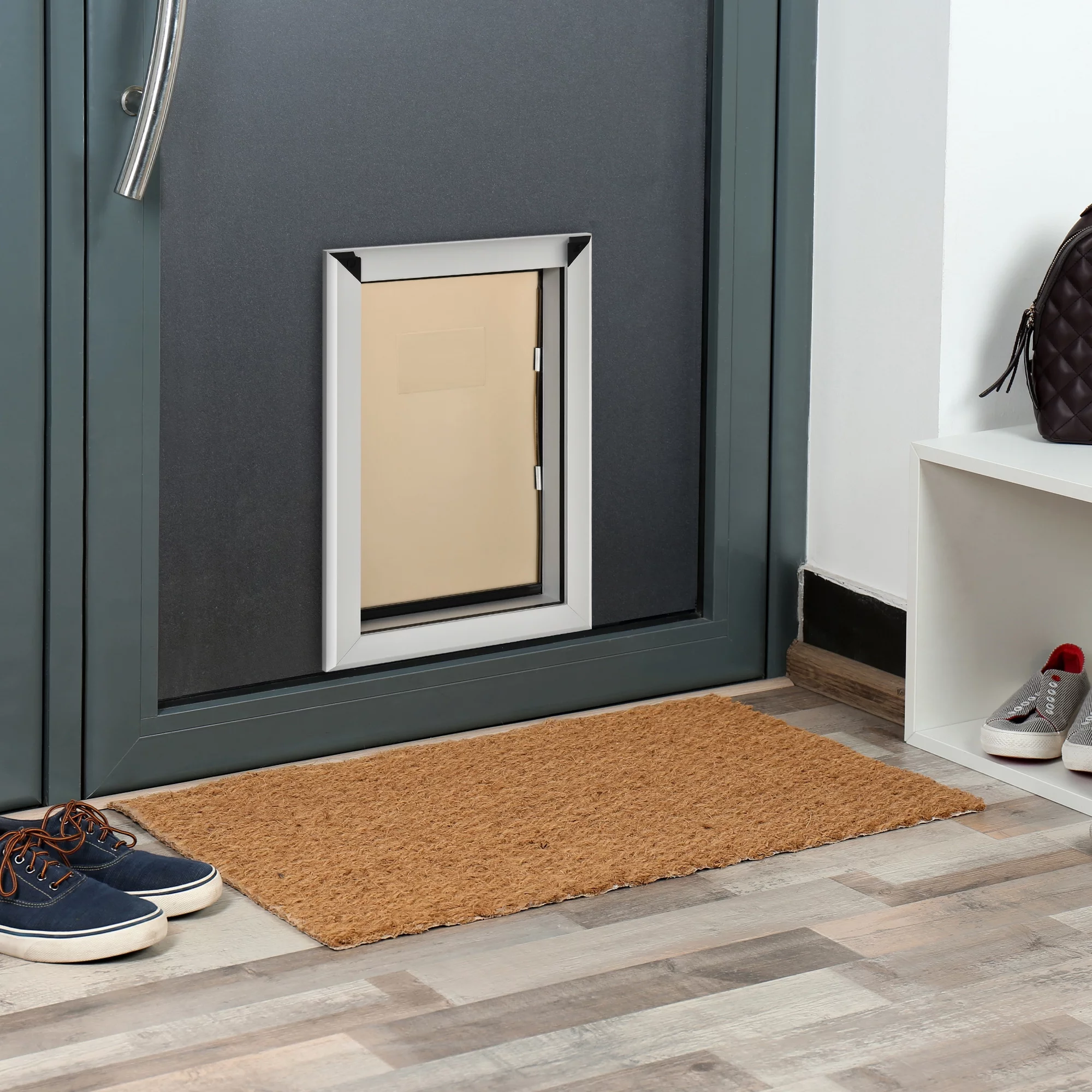 Aosom Double Wheel Internal Frame Enclosed Bicycle Cargo Trailer - Black - Womvr