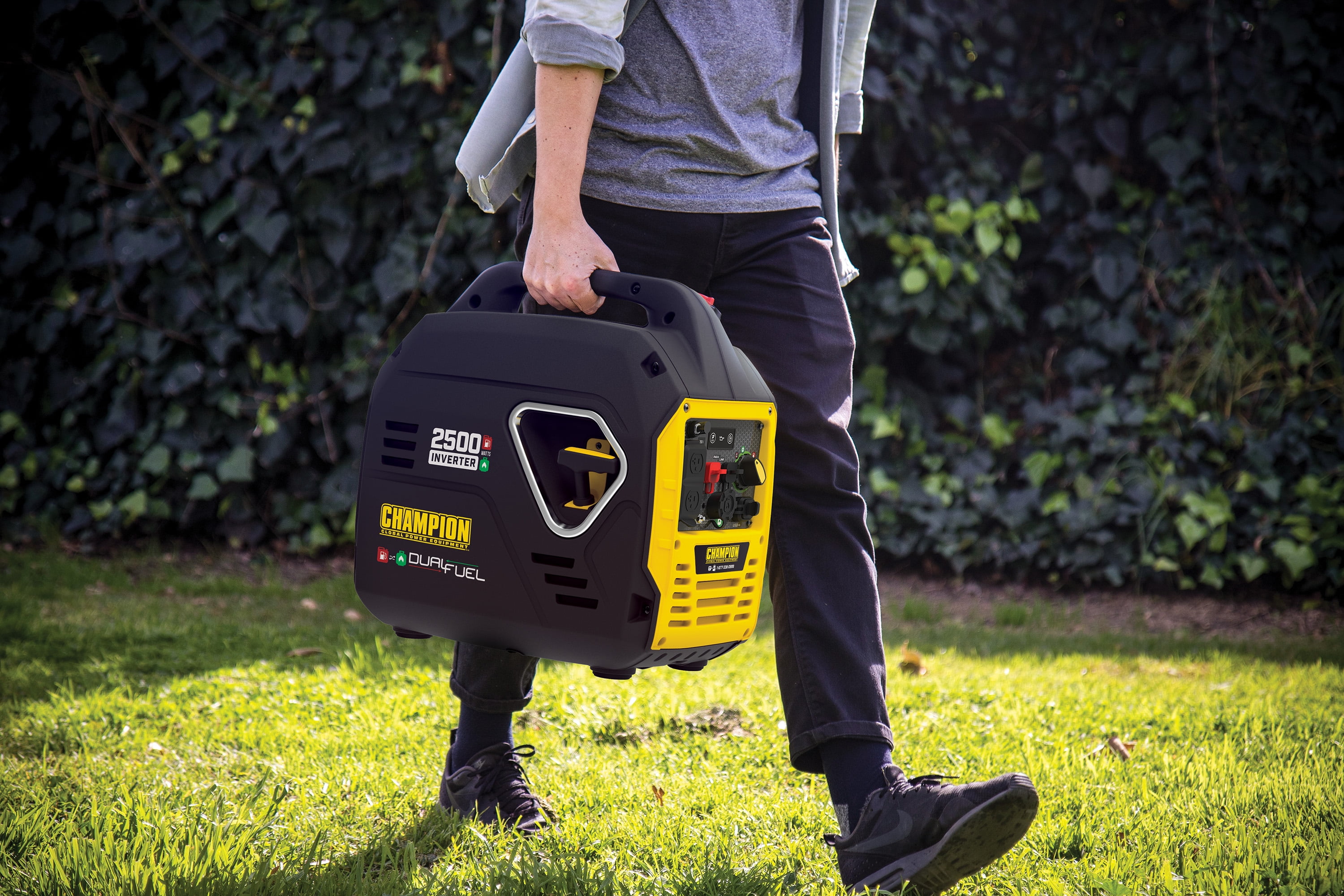 Champion Power Equipment 2500-Watt Ultralight Portable Dual Fuel Inverter Generator - Womvr