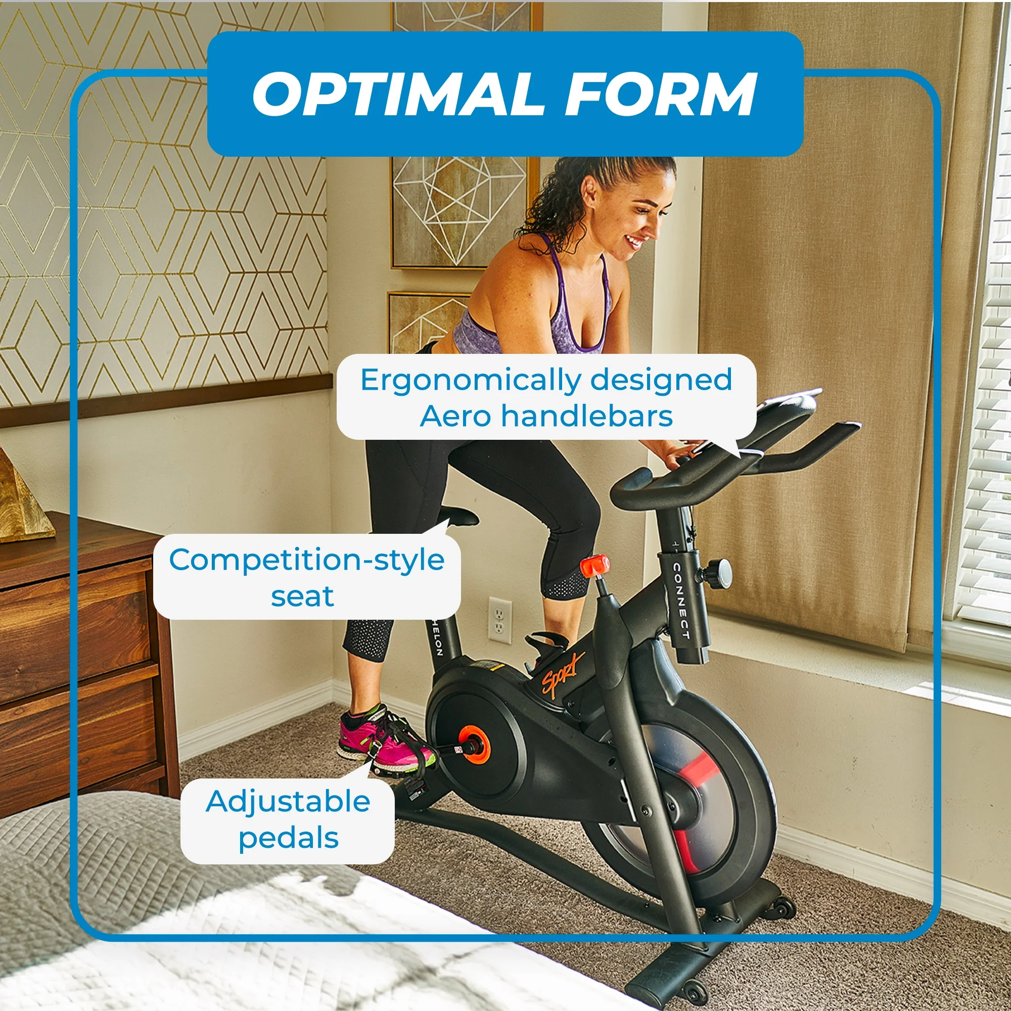Echelon Connect Sport Indoor Cycling Exercise Bike + 30-Day Free Membership Trial - Womvr