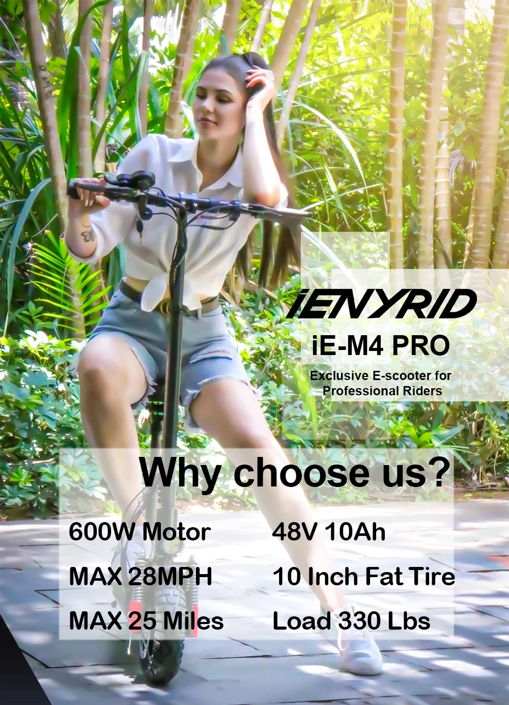 Electric Scooter 28 mph & 25 Miles 700W Kick Scooter, 10