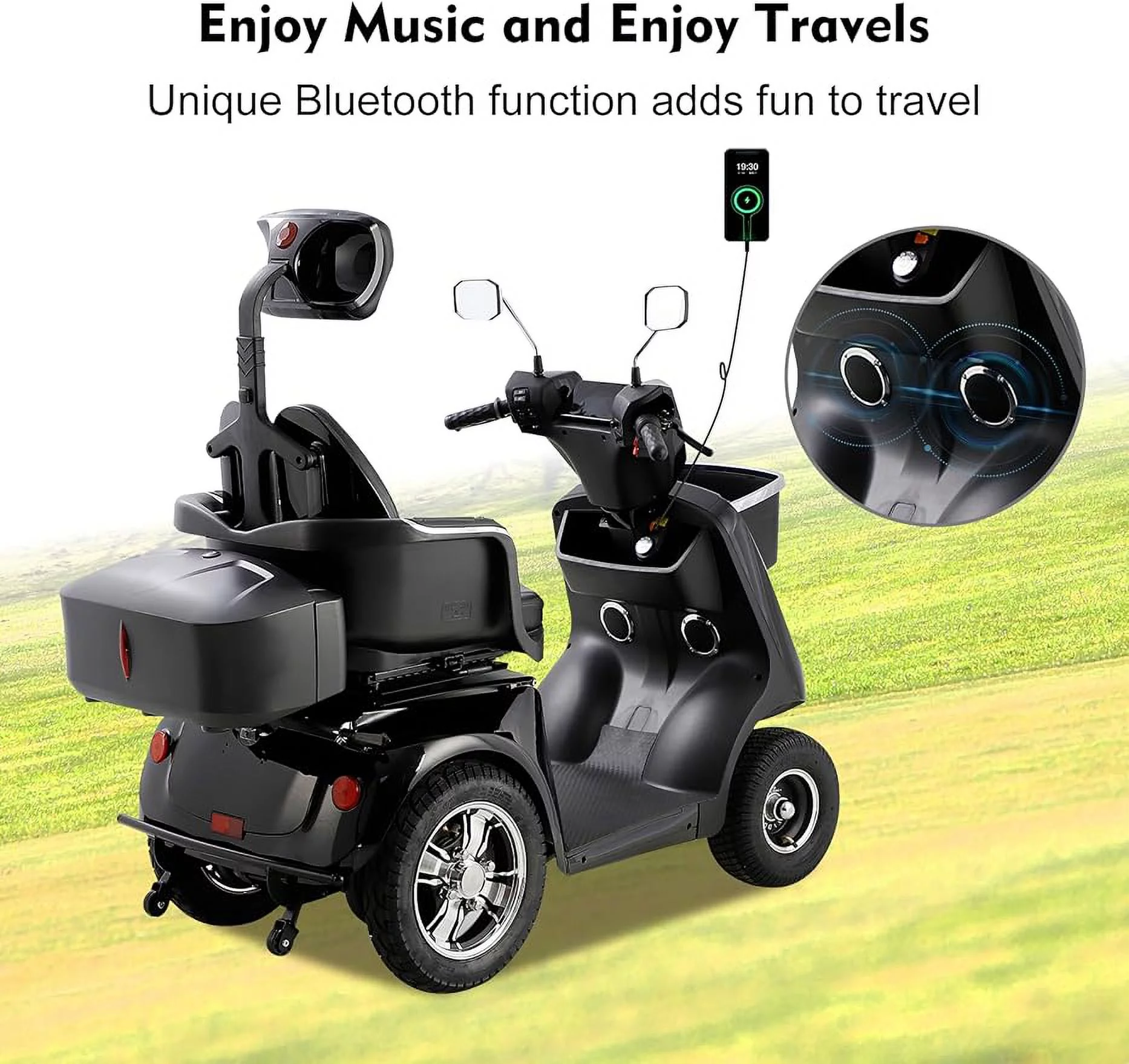 Heavy duty 4 wheel adult mobility Scooter Senior Medical Electric Mobility Scooter 800W Mobility scooter 500 lb capacity. - Womvr