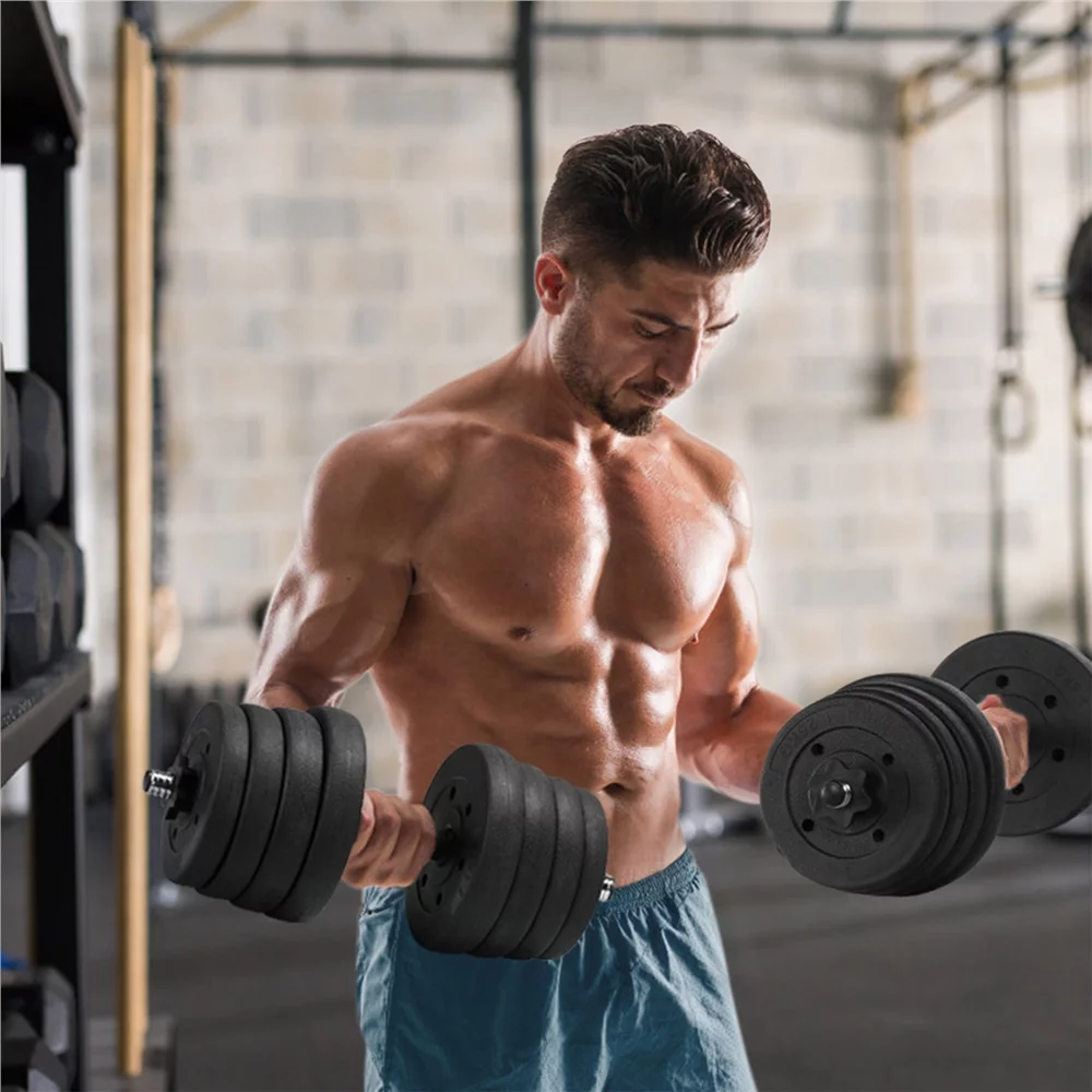 Alden Design 66LB Dumbbell Set Training Lifting Dumbbells Weight Set,Black - Womvr