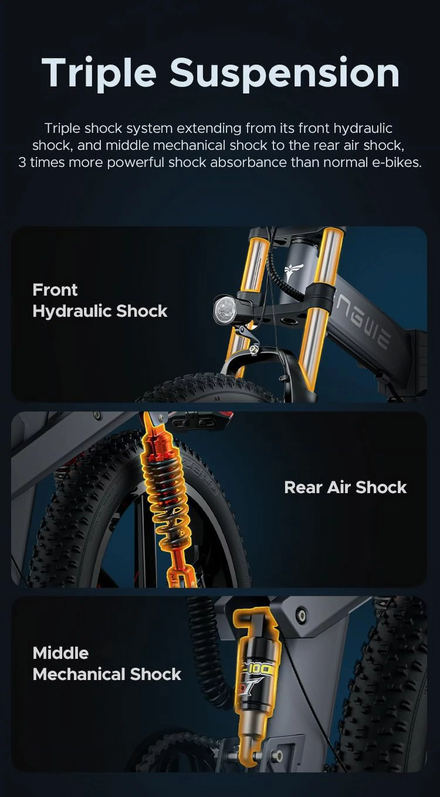 ENGWE X24 Electric Bike ,24''4.0 Fat Tire for Adults,1000W Motor 48V 29.2Ah Removable Dual Battery Full Suspension - Womvr