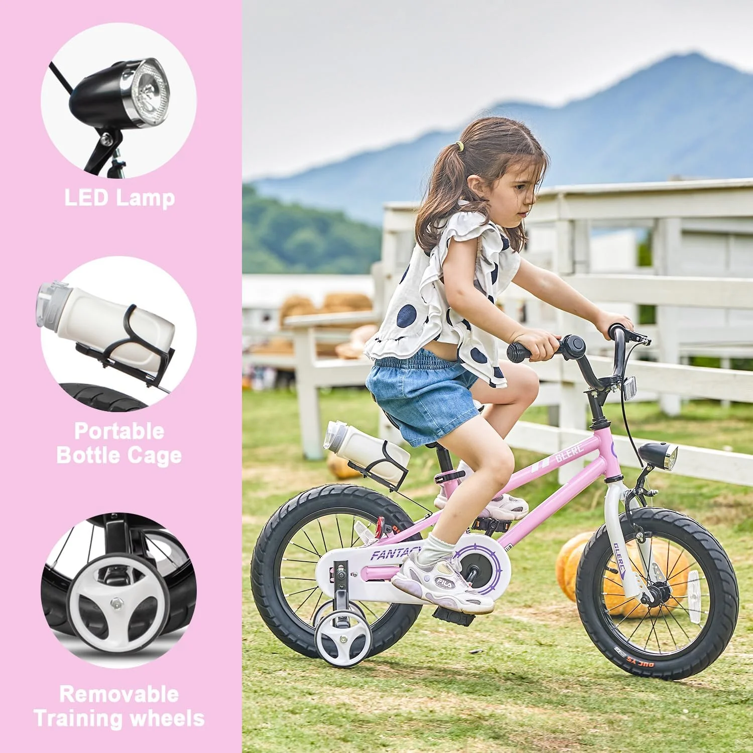 Glerc 12 inch Toddler and Kids Bike for 2-4 Years Old Boys & Girls, White - Womvr