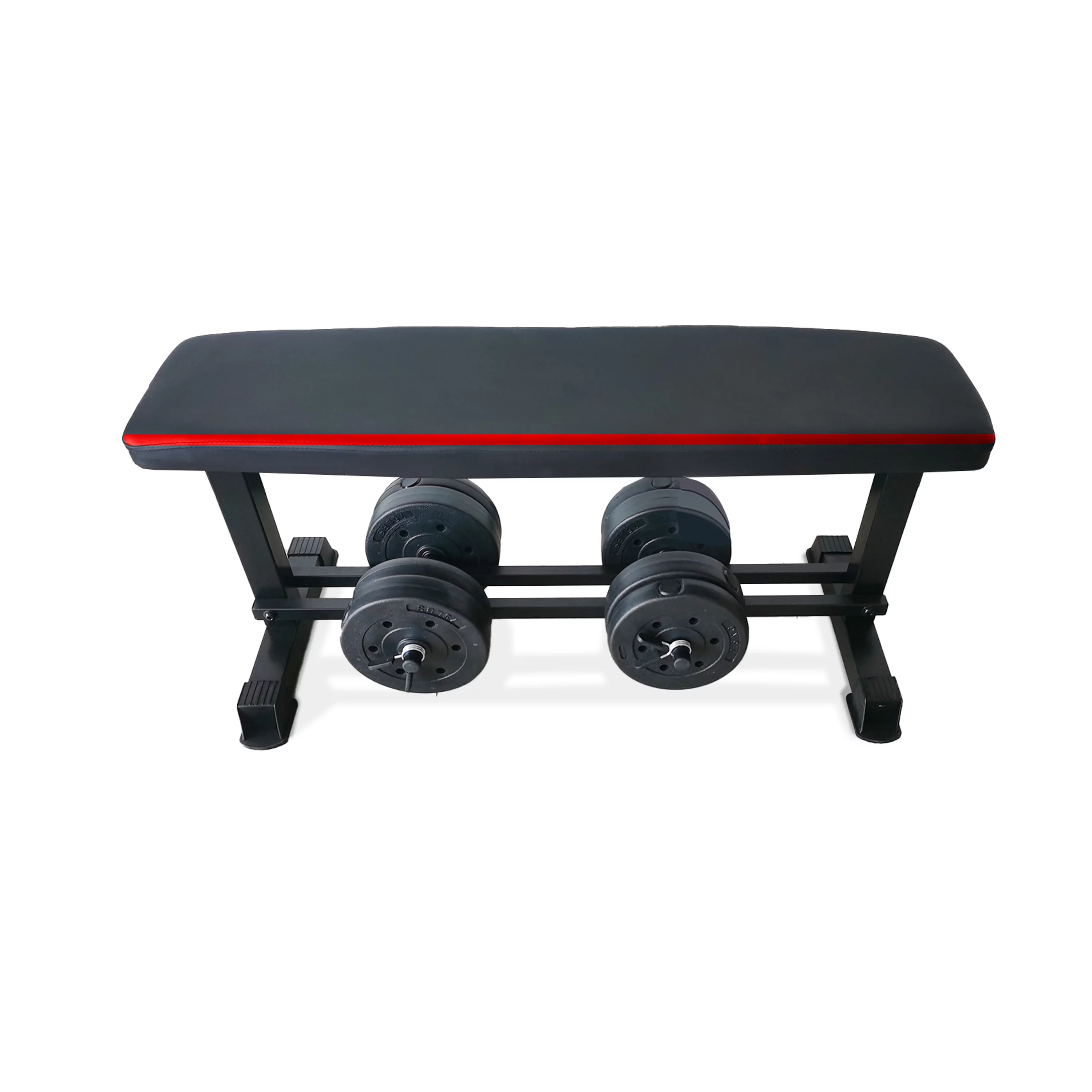 CAP Flat Weight Bench & 50 lb Adjustable Vinyl Dumbbell Set Combo - Womvr