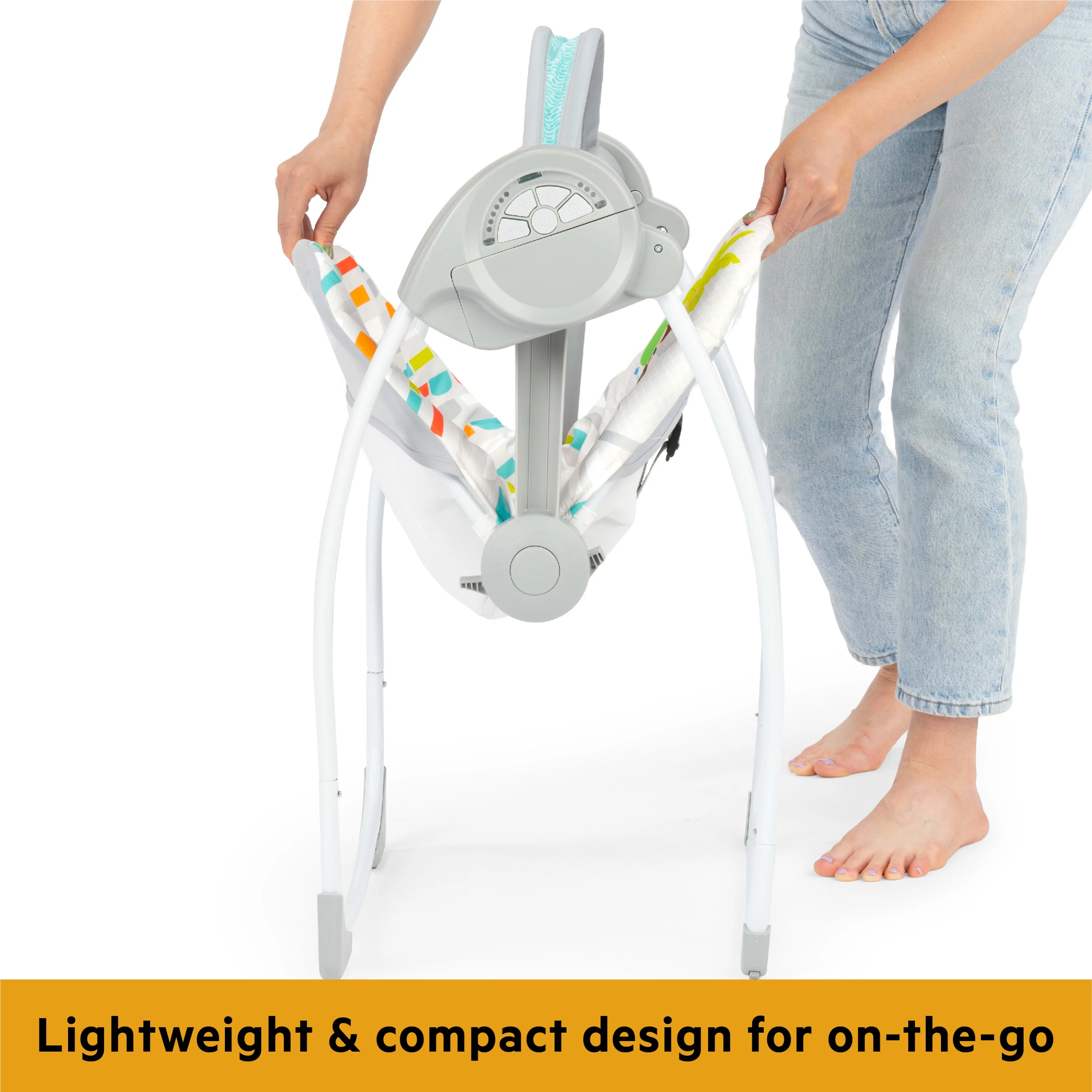 Bright Starts Playful Paradise Portable Compact Baby Swing with Toys, Unisex, Newborn + - Womvr