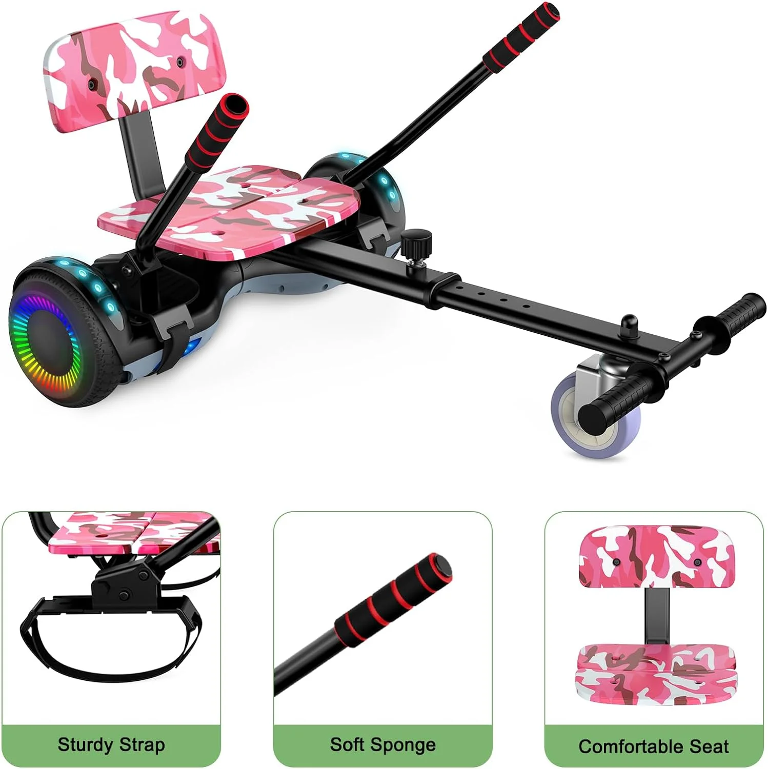 JOLEGE Hoverboard Go Kart Combo, 6.5