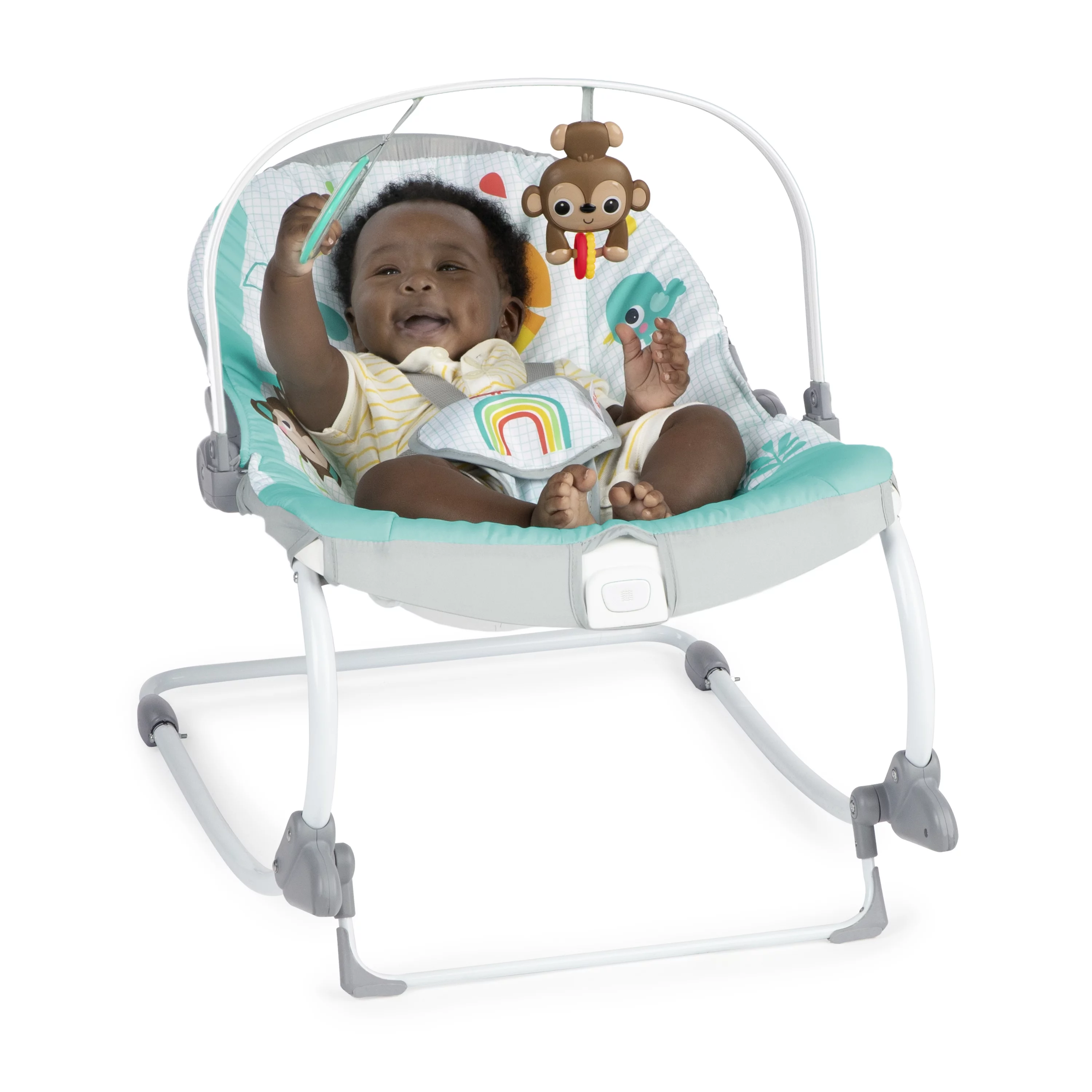 Bright Starts Wild Vibes Infant to Toddler Rocker with Vibrations Newborn Unisex - Womvr