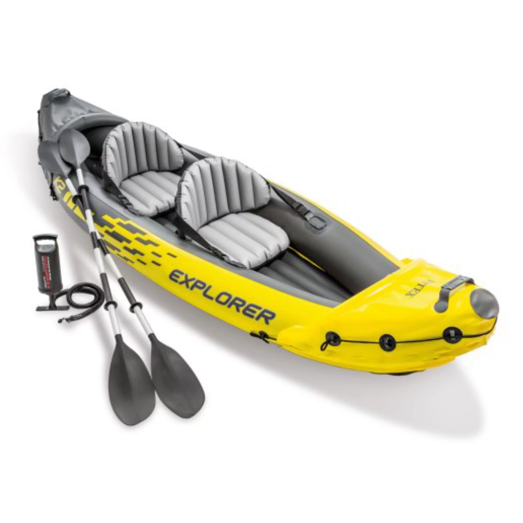 Intex Explorer K2 Inflatable Kayak with Oars and Hand Pump - Womvr
