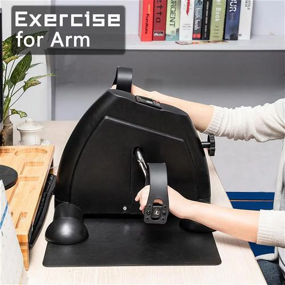 Under Desk Bike Pedal Exerciser Portable Home Exercise Bike Pedal Exerciser Foot Peddler Portable Therapy Bicycle Leg Peddler Portable Mini Cycle Bike for Hands Arm Trainer - Womvr