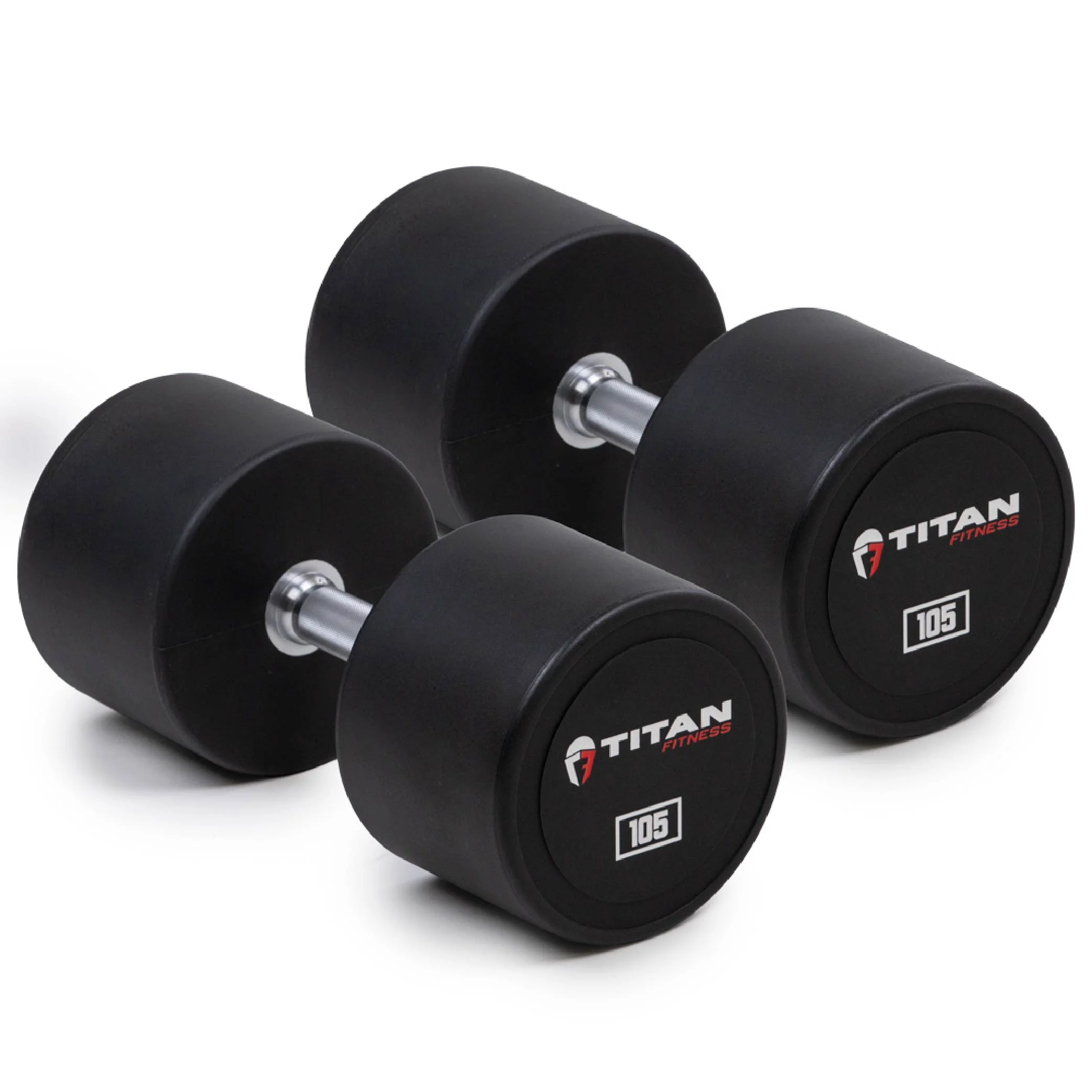 Titan Fitness 25 lb. Pair Round Urethane Dumbbells - Womvr