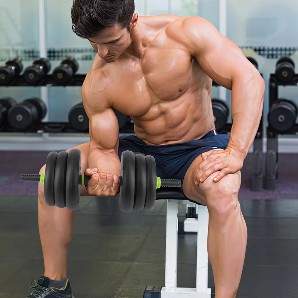 50/70lbs 4-in-1 Portable Interchangeable Dumbbell, Barbell, and Kettlebell Set with Adjustable Weights for Squats, exercise(Black) - Womvr