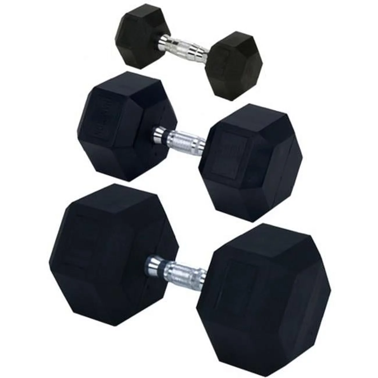 Champion Barbell Rubber Encased Solid Hex Dumbbell, sold individually - Womvr