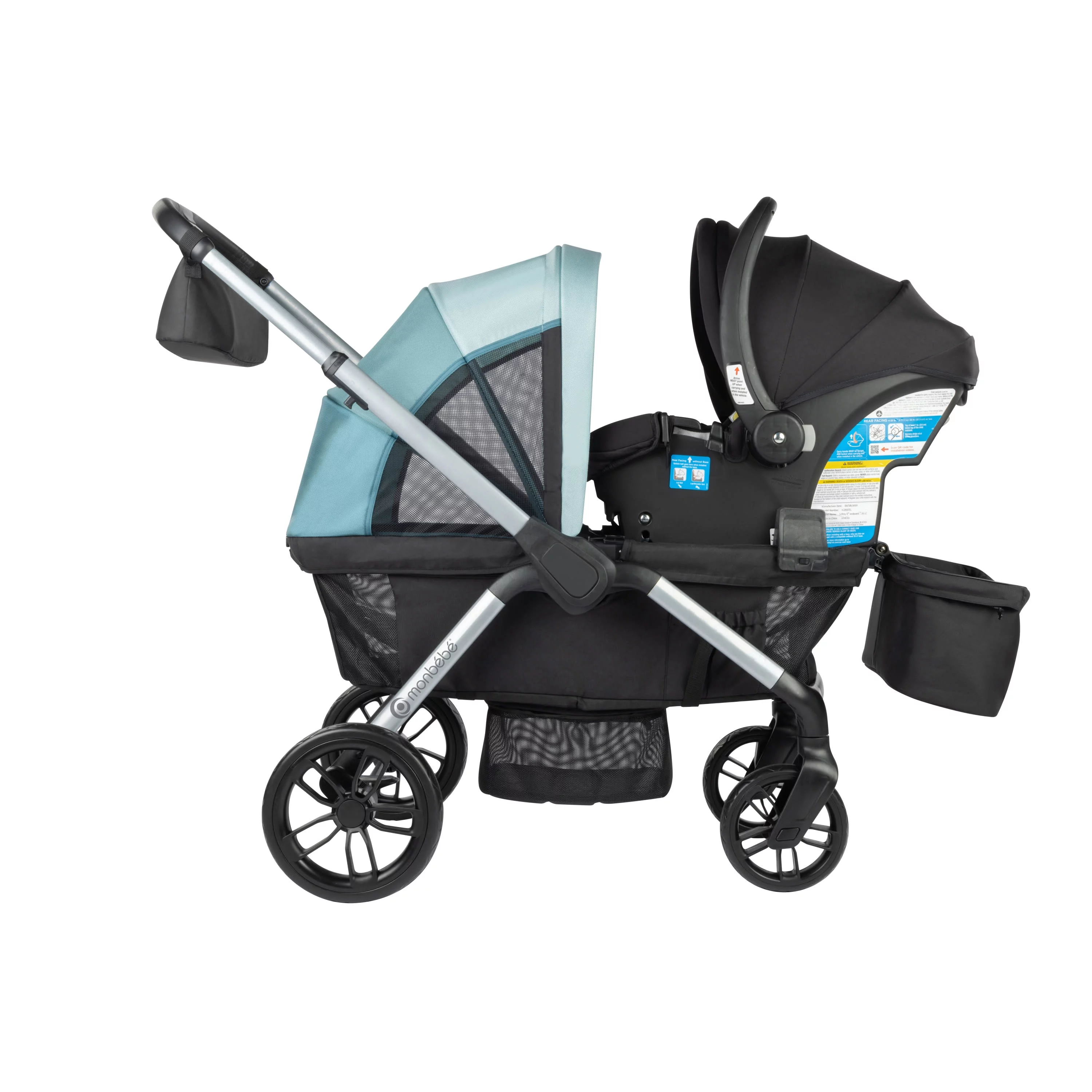 Monbebe Everyday Outings Wagon Stroller, Cobblestone Grey - Womvr